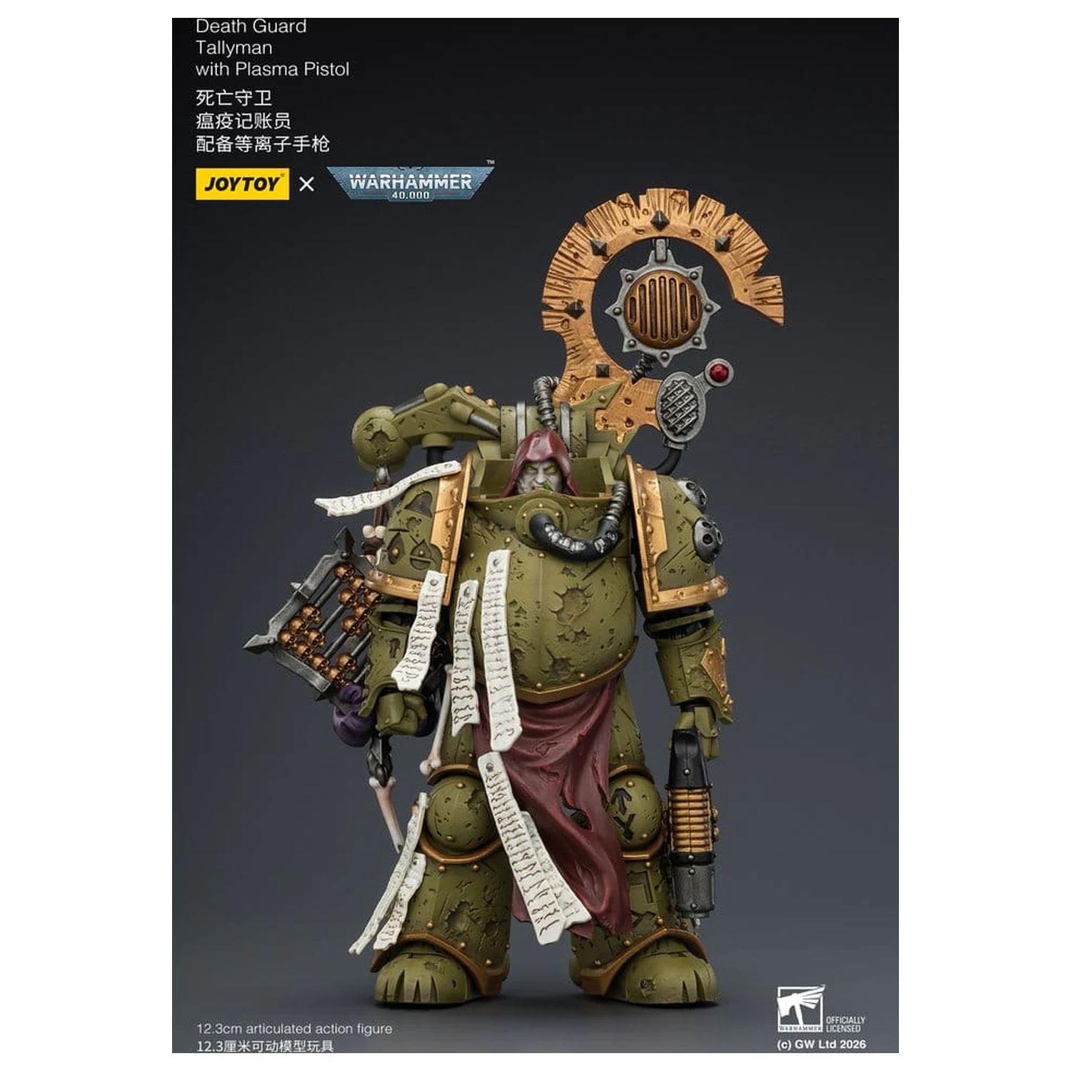 Warhammer 40,000 Actionfigur Death Guard Tallyman 12 cm Produktfoto
