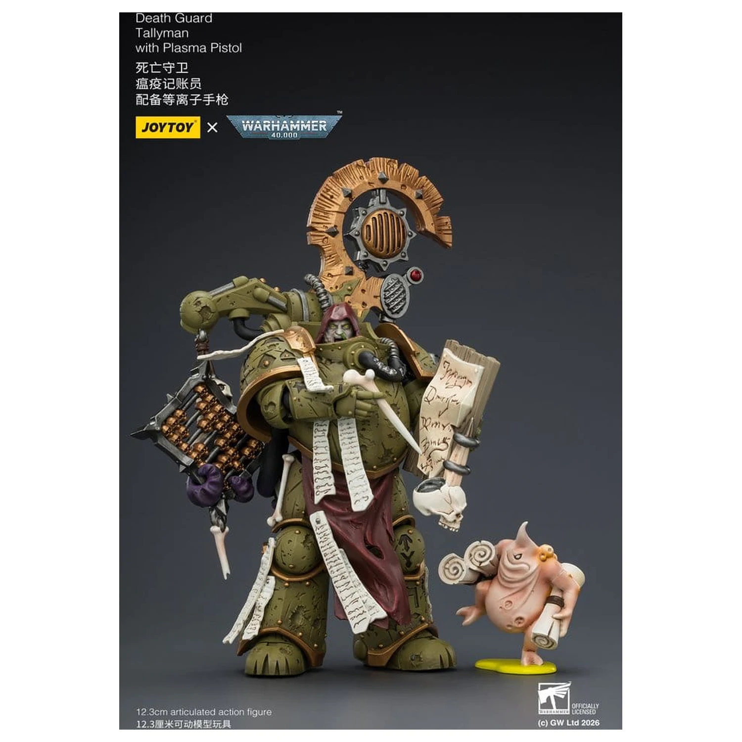 Warhammer 40,000 Actionfigur Death Guard Tallyman 12 cm Produktfoto