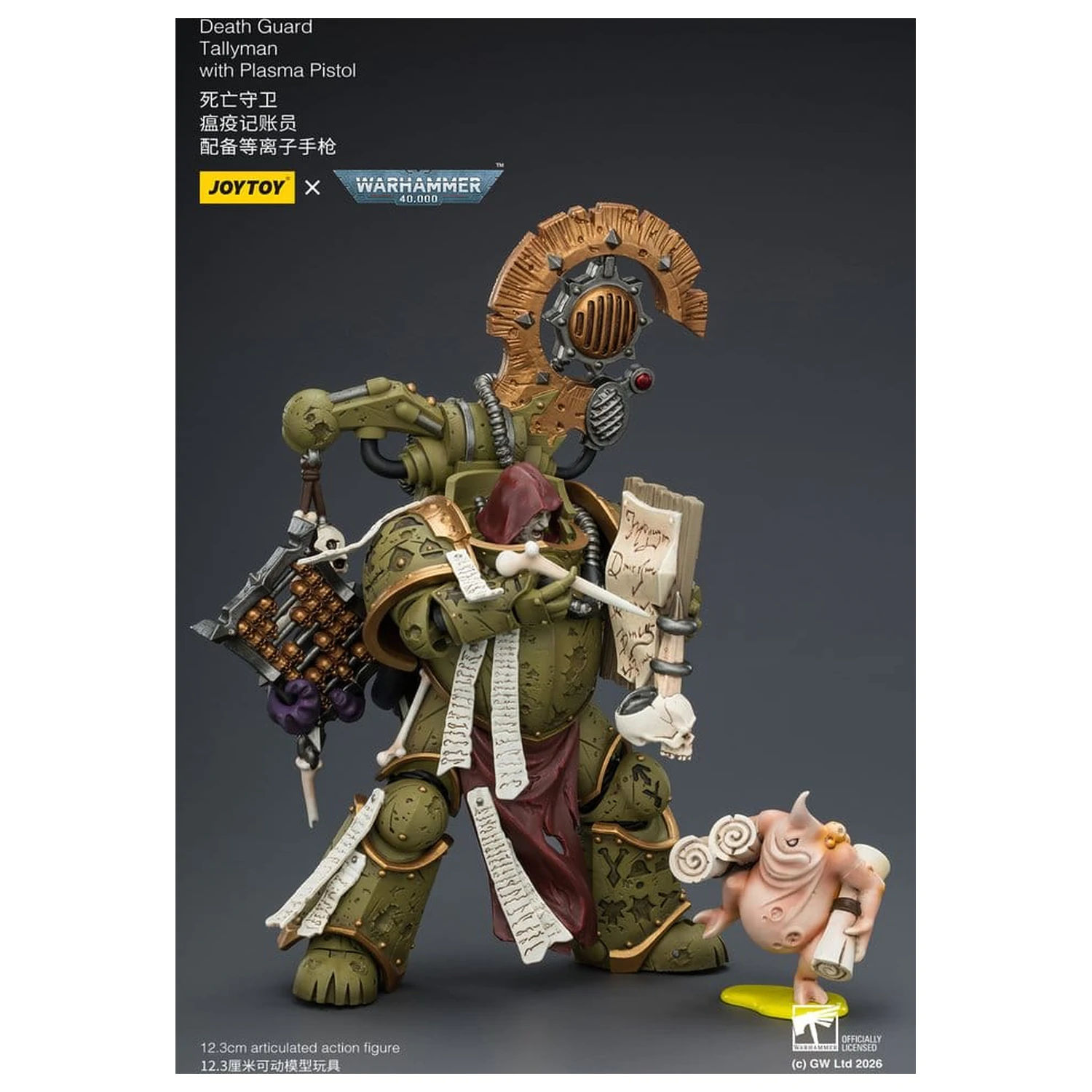 Warhammer 40,000 Actionfigur Death Guard Tallyman 12 cm Produktfoto