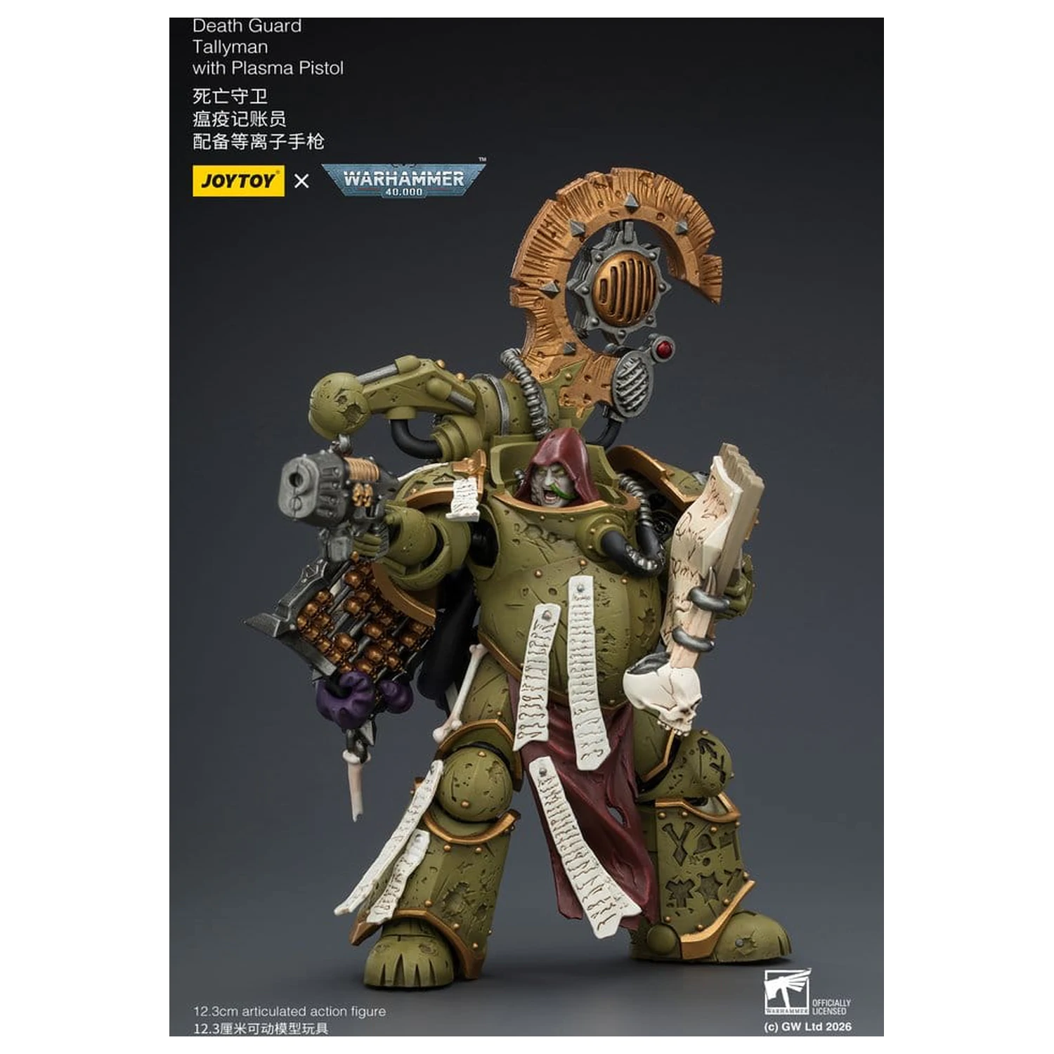 Warhammer 40,000 Actionfigur Death Guard Tallyman 12 cm Produktfoto