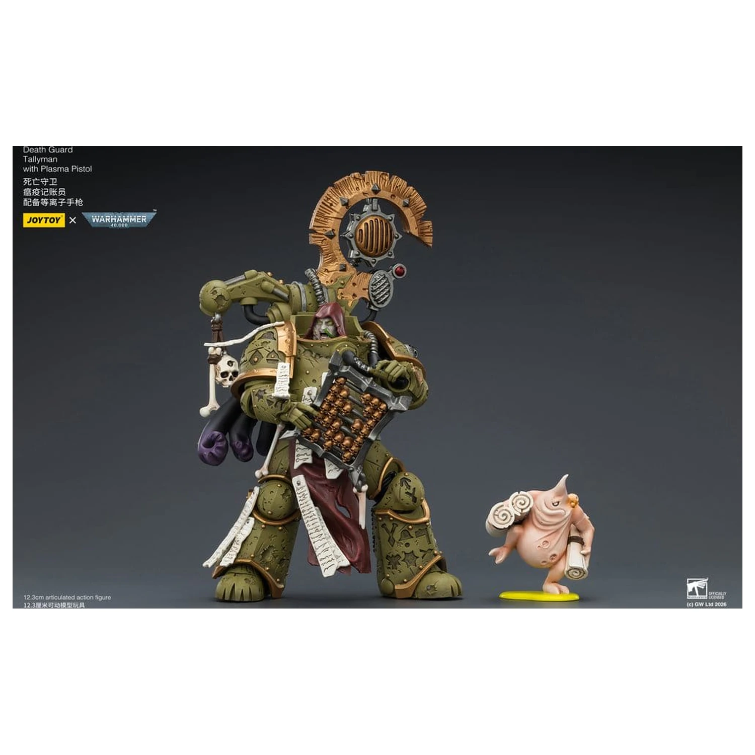 Warhammer 40,000 Actionfigur Death Guard Tallyman 12 cm Produktfoto