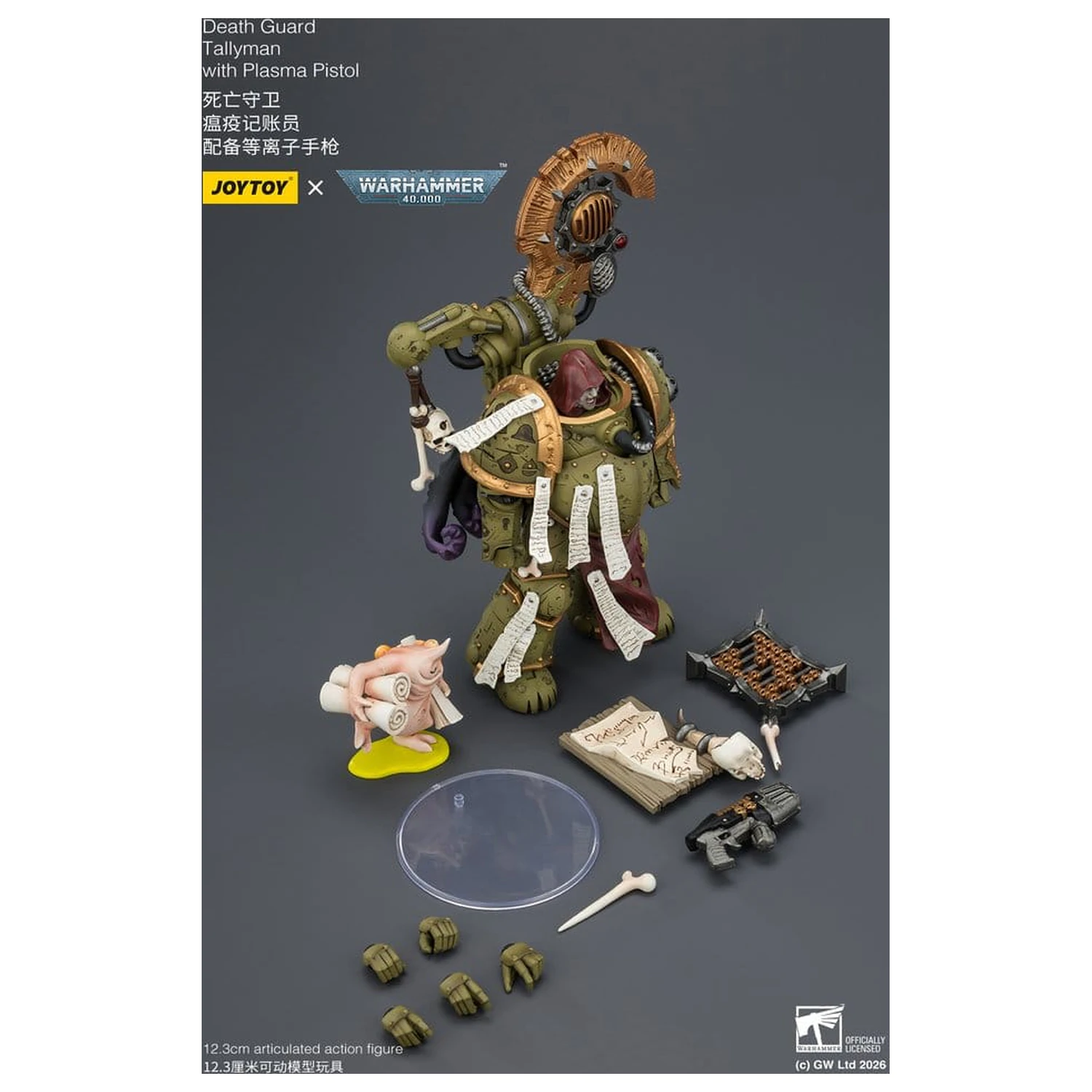 Warhammer 40,000 Actionfigur Death Guard Tallyman 12 cm Produktfoto