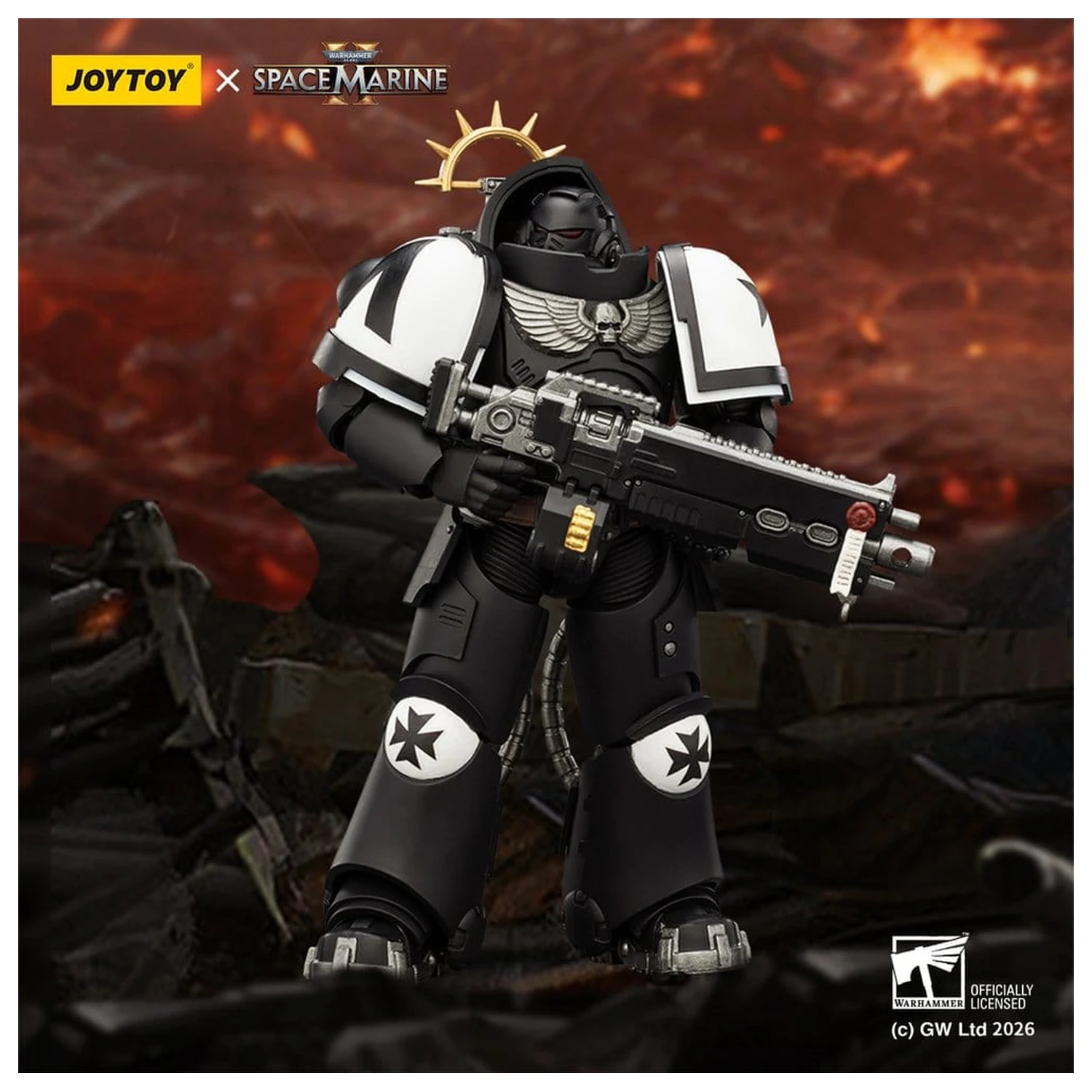 Warhammer 40,000 Actionfigur Spiel Edition Black Templars Heavy Intercessor 13 cm Produktfoto