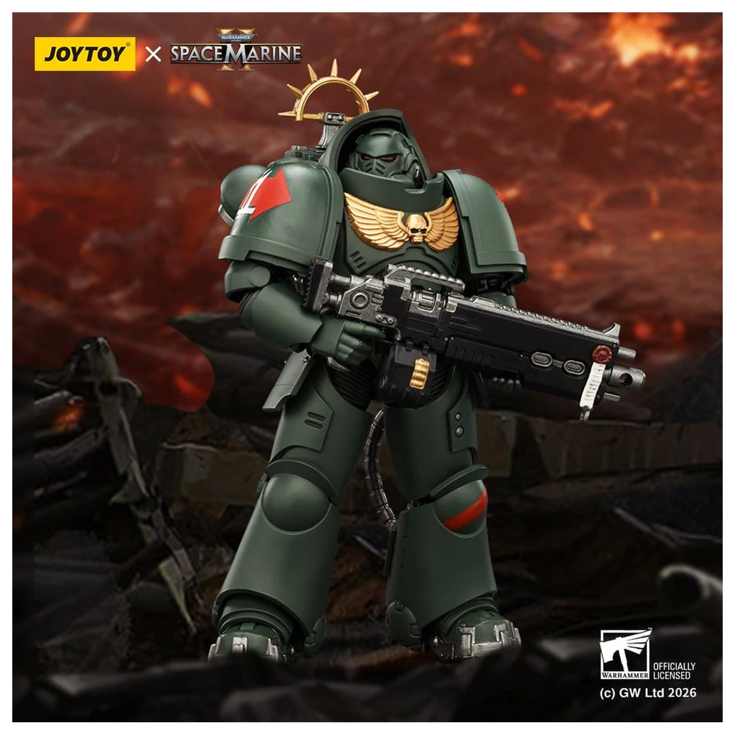 Warhammer 40,000 Action Figur Spiel Ausgabe Dark Angels Heavy Intercessor 13 cm Produktfoto