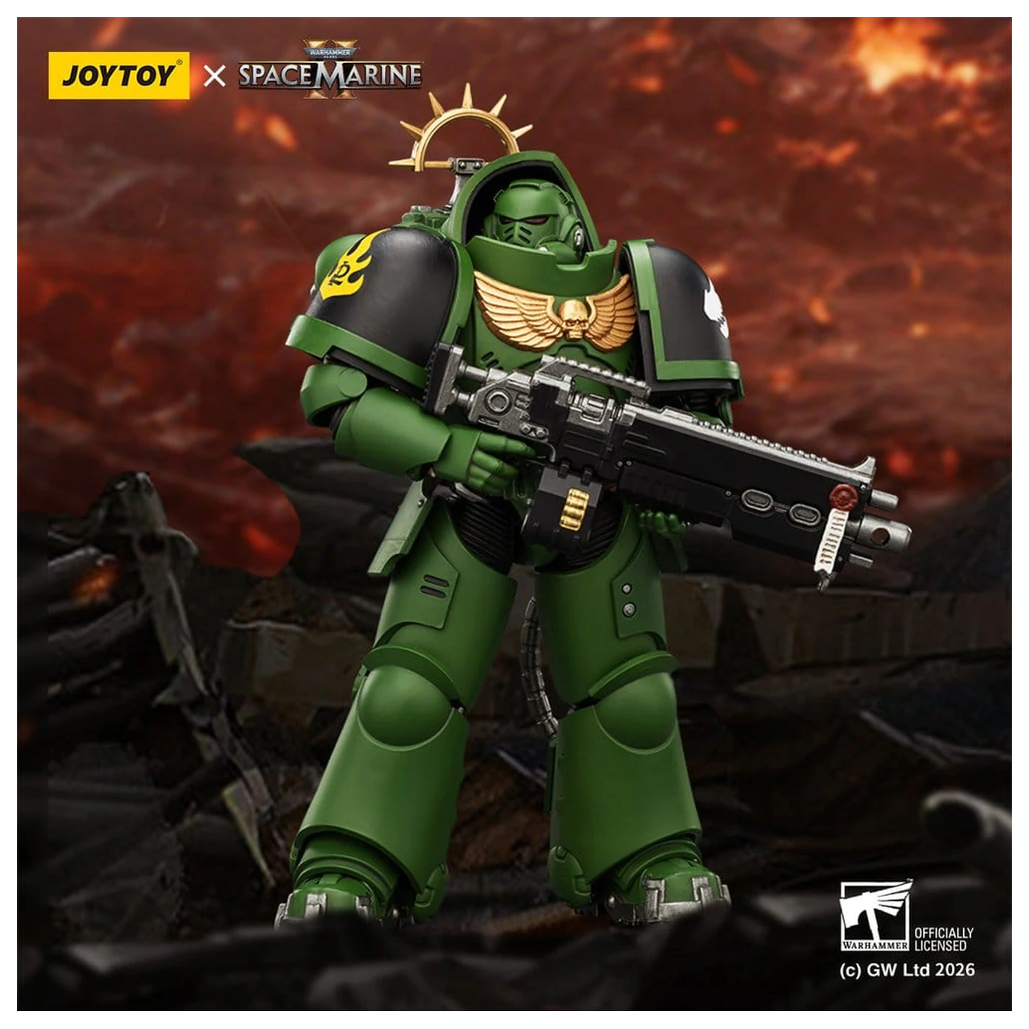 Warhammer 40,000 Actionfigur Spiel Edition Salamanders Heavy Intercessor 13 cm Produktfoto