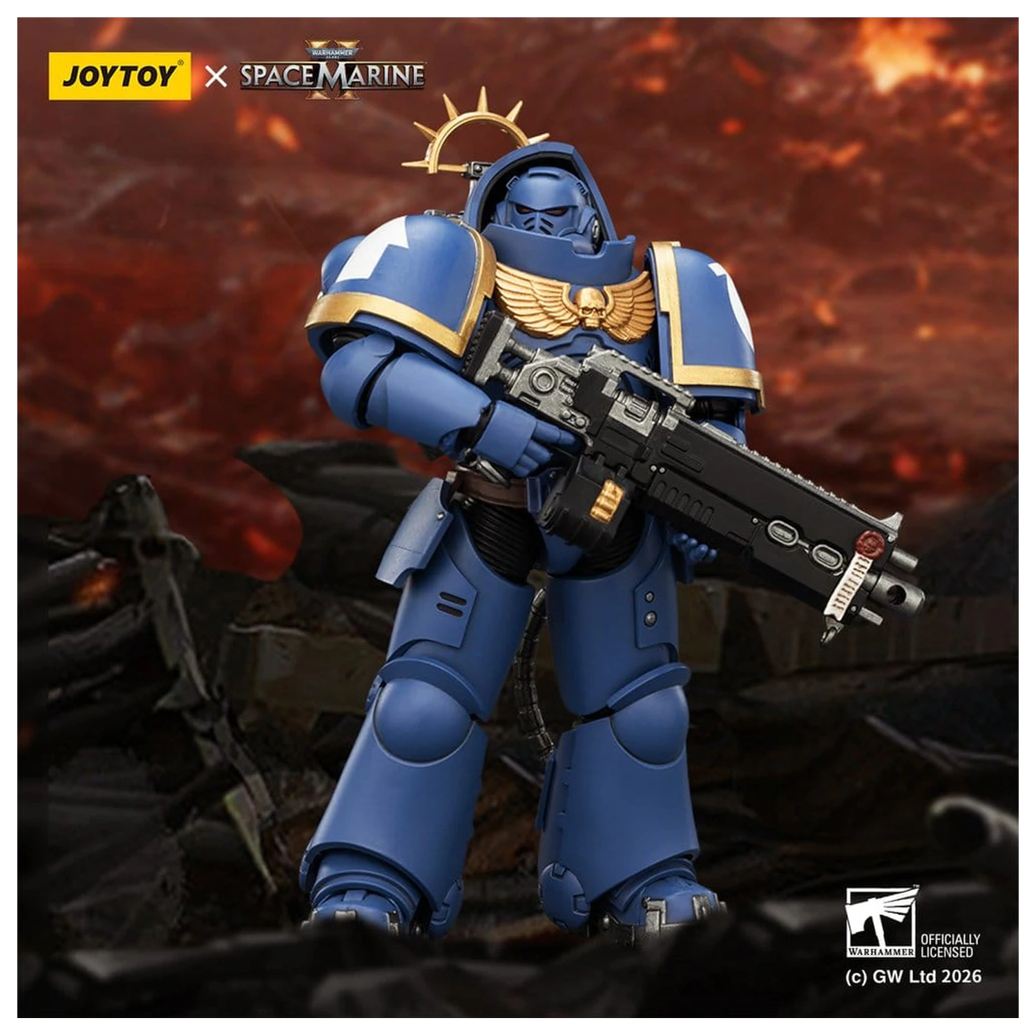 Warhammer 40,000 Action Figur Spiel Edition Ultramarines Heavy Intercessor 13 cm Produktfoto