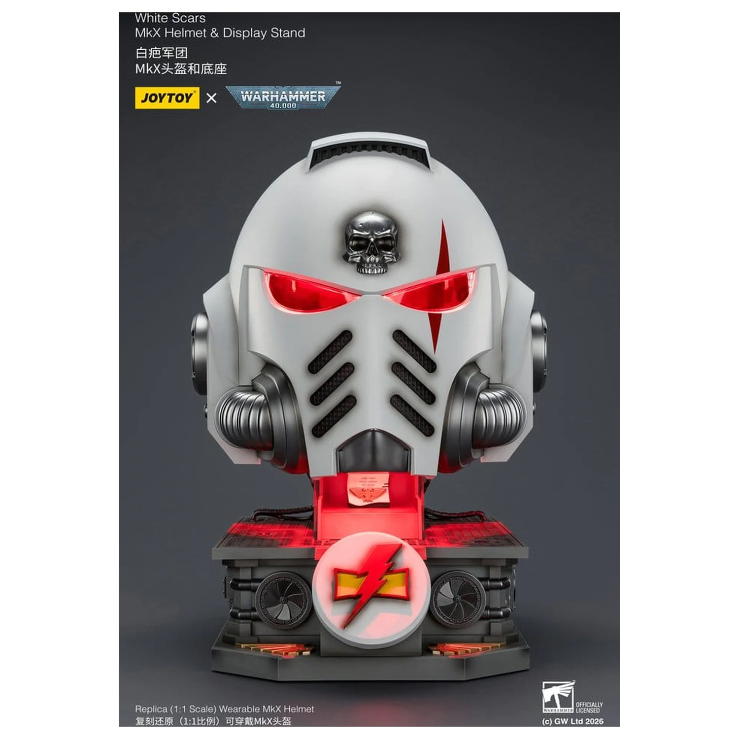 Warhammer 40,000 Helm mit Display Ständer White Scars MkX 44 cm Produktfoto