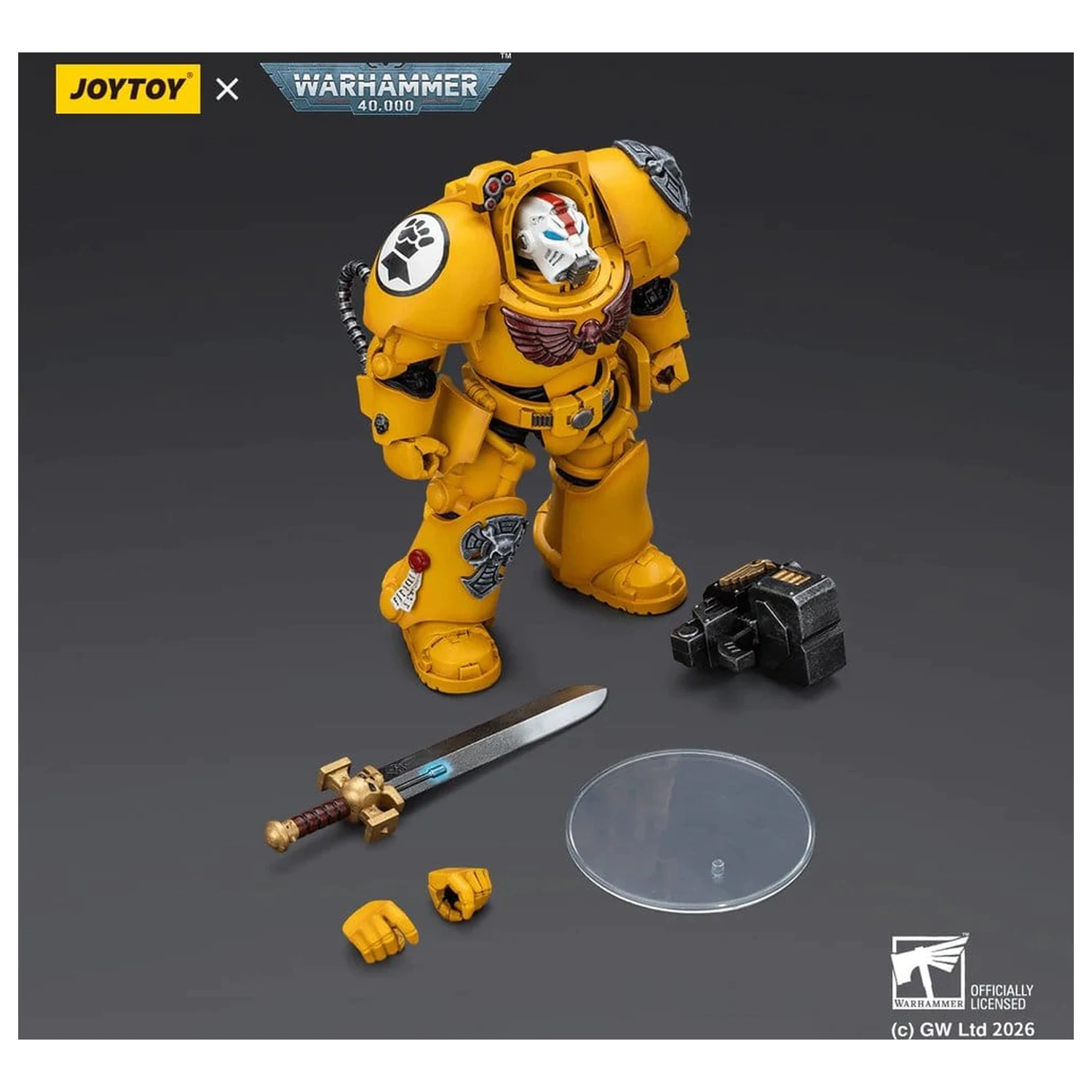 Warhammer 40,000 Actionfigur Imperial Fists Terminator 1 mit Power Sword und Storm Bolter 14 cm Produktfoto