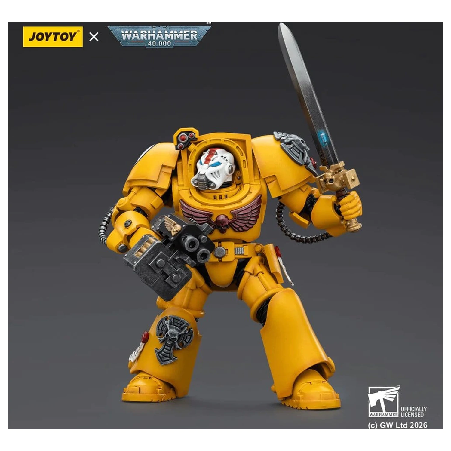 Warhammer 40,000 Actionfigur Imperial Fists Terminator 1 mit Power Sword und Storm Bolter 14 cm Produktfoto