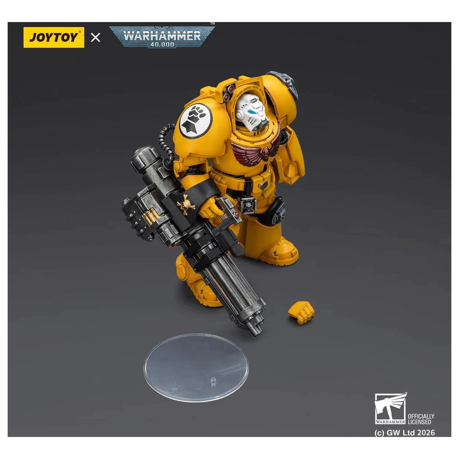 Warhammer 40,000 Actionfigur Imperial Fists Terminator 3 mit Power Fist und Assault Cannon 14 cm Produktfoto