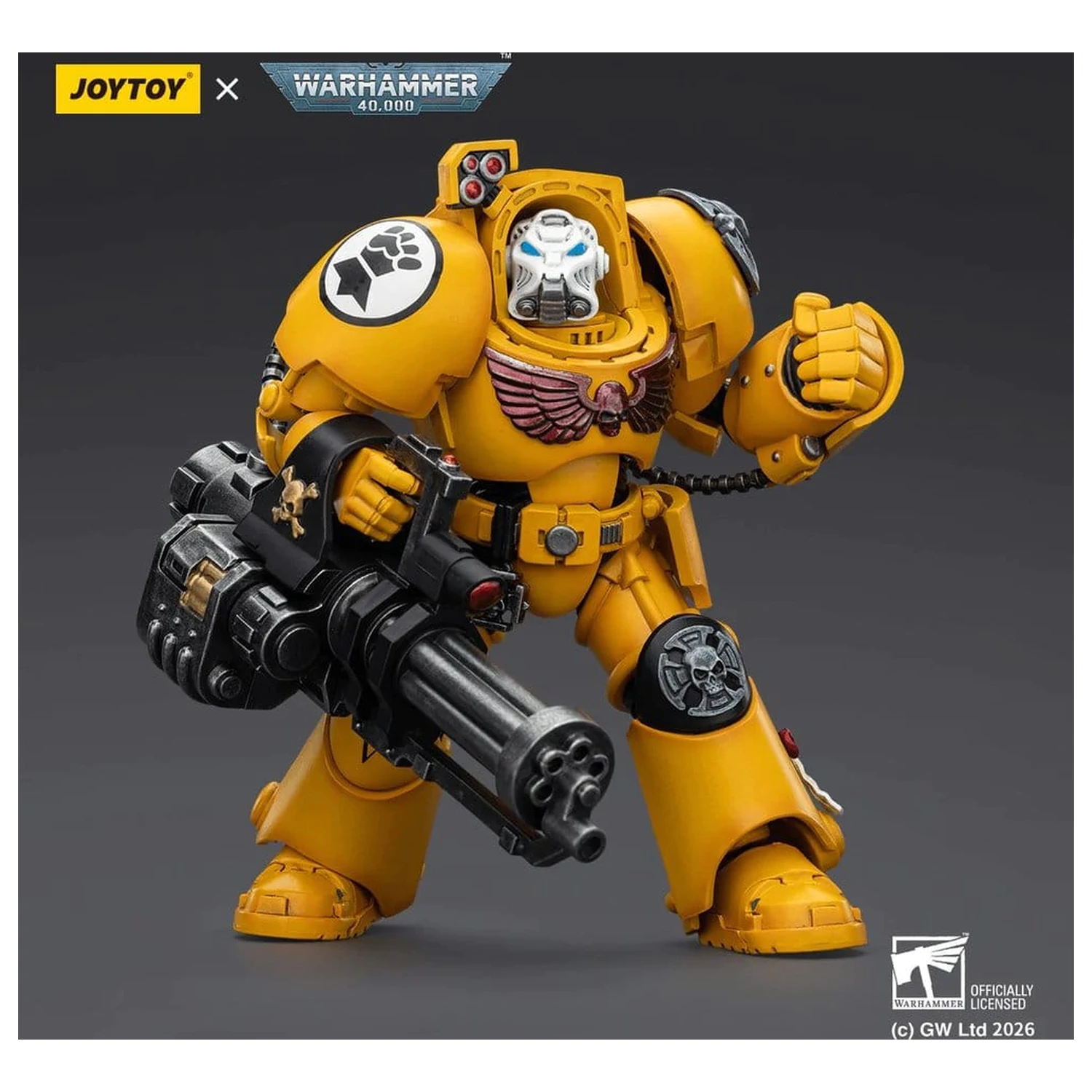 Warhammer 40,000 Actionfigur Imperial Fists Terminator 3 mit Power Fist und Assault Cannon 14 cm Produktfoto