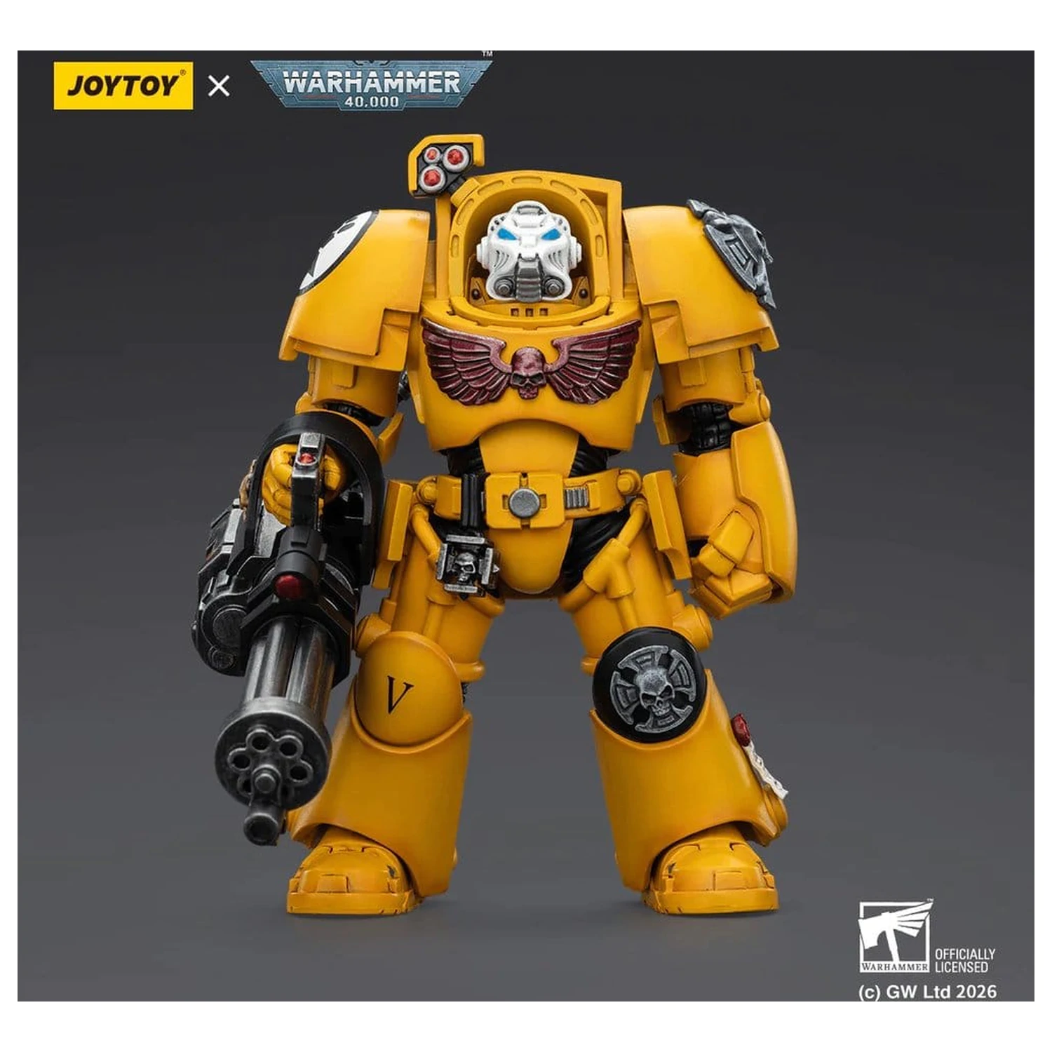 Warhammer 40,000 Actionfigur Imperial Fists Terminator 3 mit Power Fist und Assault Cannon 14 cm Produktfoto