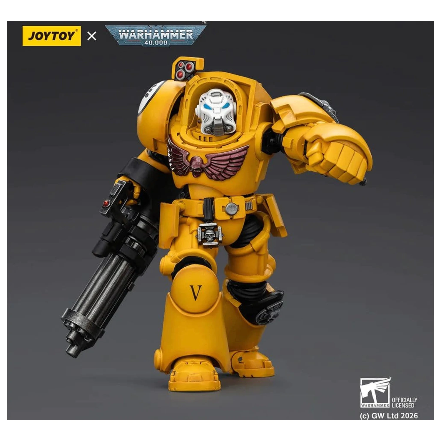 Warhammer 40,000 Actionfigur Imperial Fists Terminator 3 mit Power Fist und Assault Cannon 14 cm Produktfoto