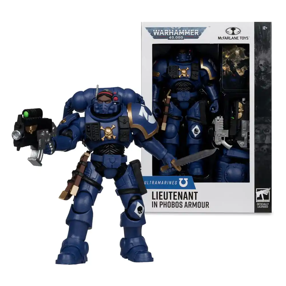 Warhammer 40,000 Actionfigur Lieutenant in Phobos Armor (Ultramarines) 18 cm Produktfoto