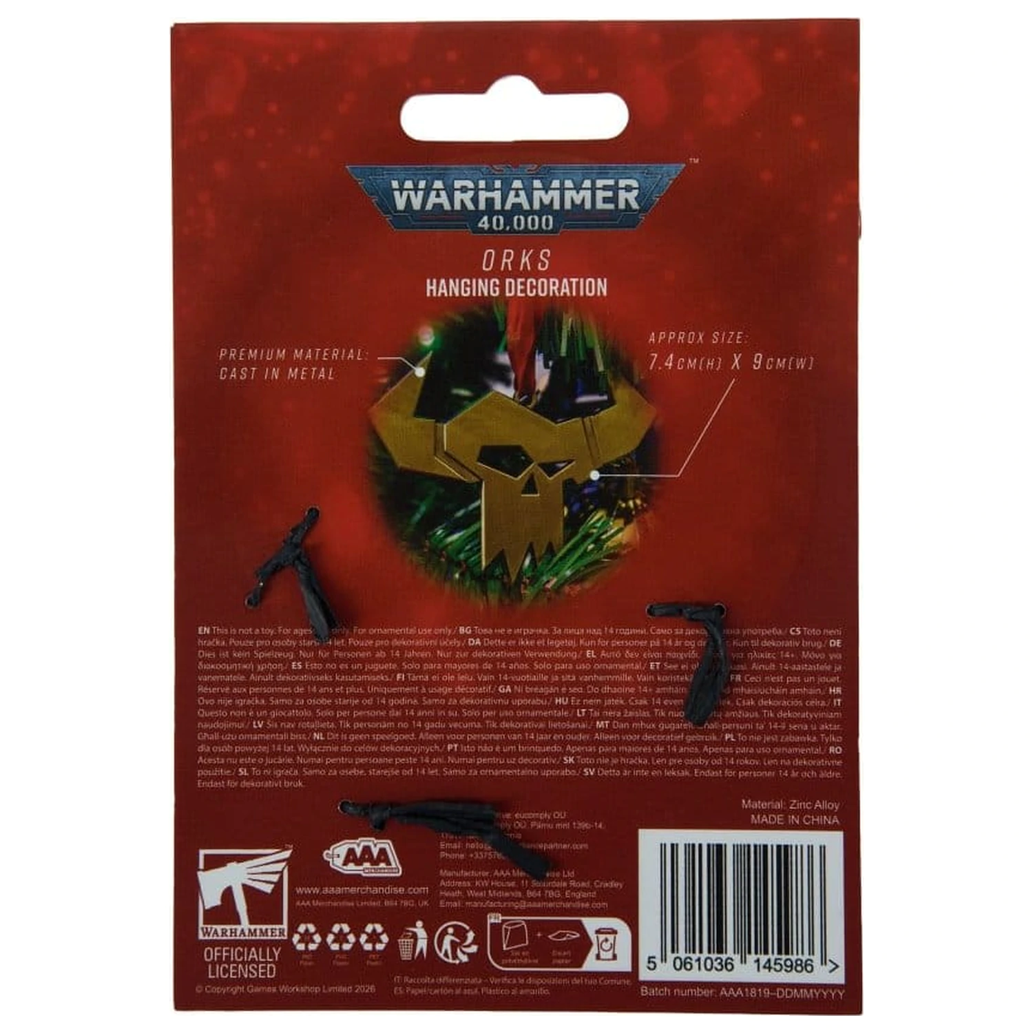 Warhammer 40,000 Hängedekoration Orks 17 cm Produktfoto
