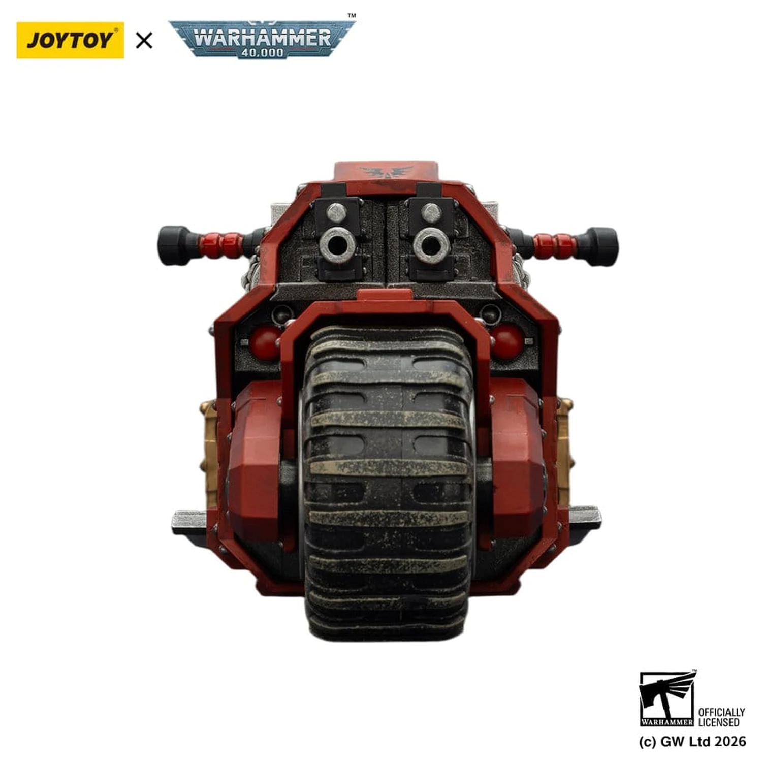 Warhammer 40,000 Raider-pattern Kampfmotorrad Blood Angels mit zwillingsgelenkten Bolter-Gewehren 22 cm Produktfoto