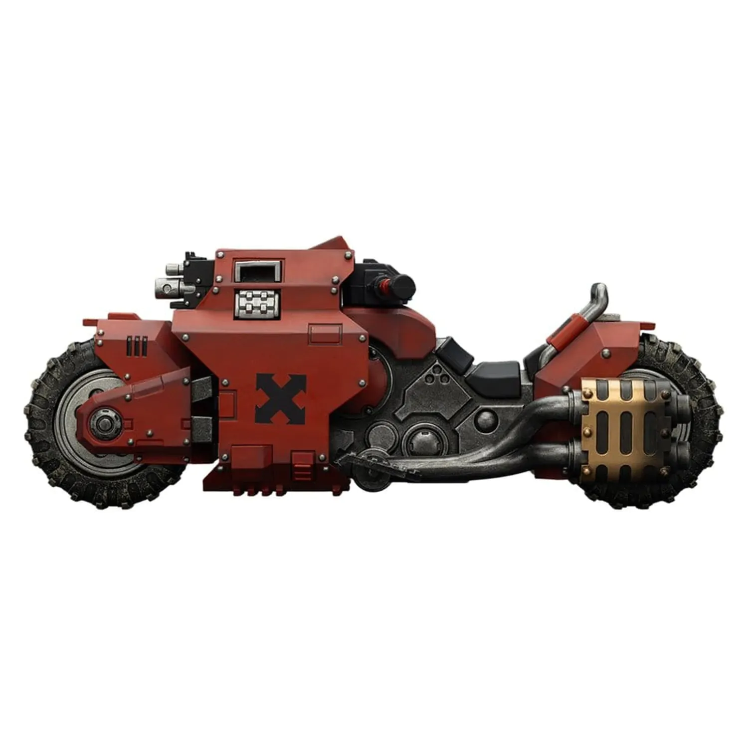 Warhammer 40,000 Raider-pattern Kampfmotorrad Blood Angels mit zwillingsgelenkten Bolter-Gewehren 22 cm Produktfoto