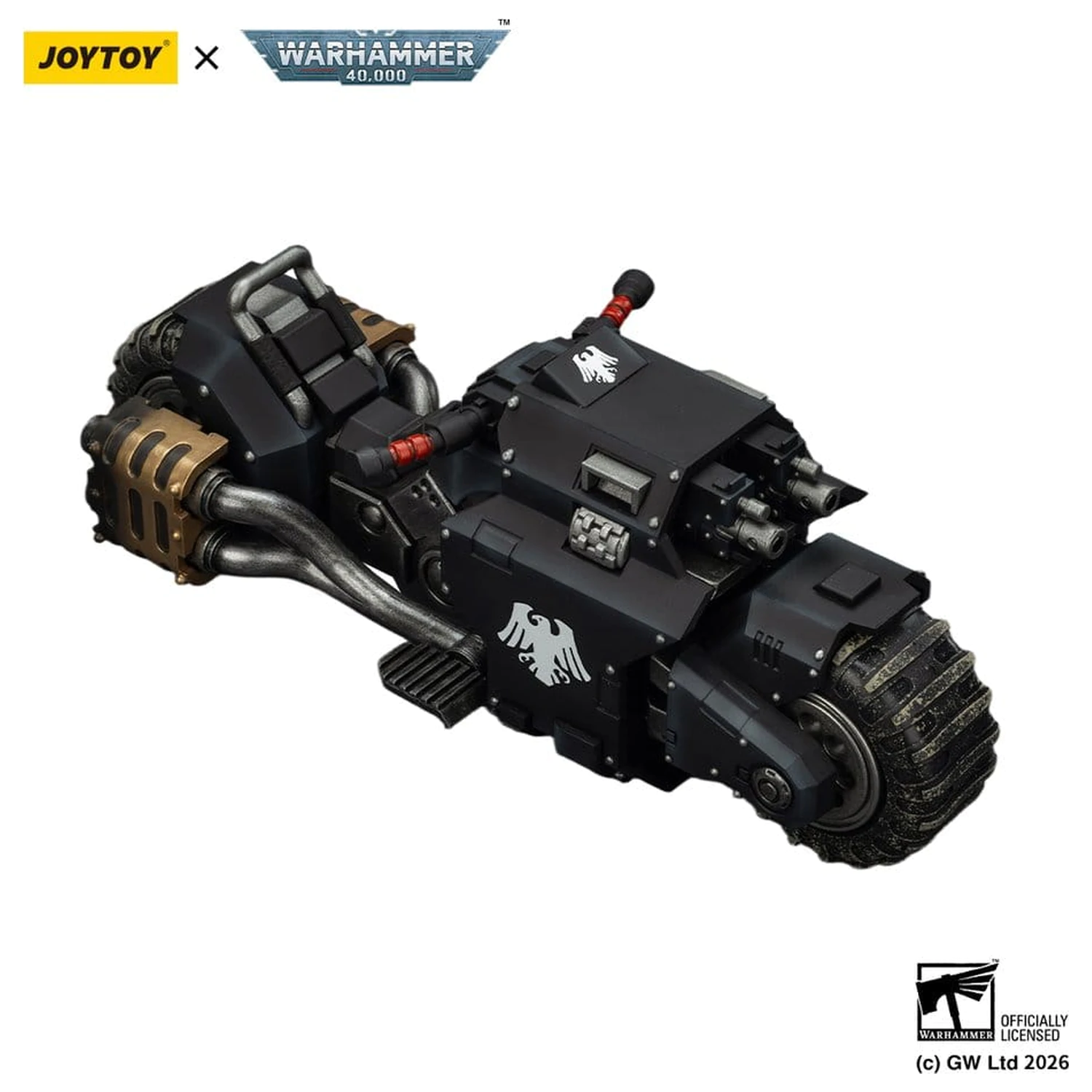 Warhammer 40,000 Raider-pattern Combat Bike Raven Guard mit Zwillings-Bolt-Gewehren 22 cm Produktfoto