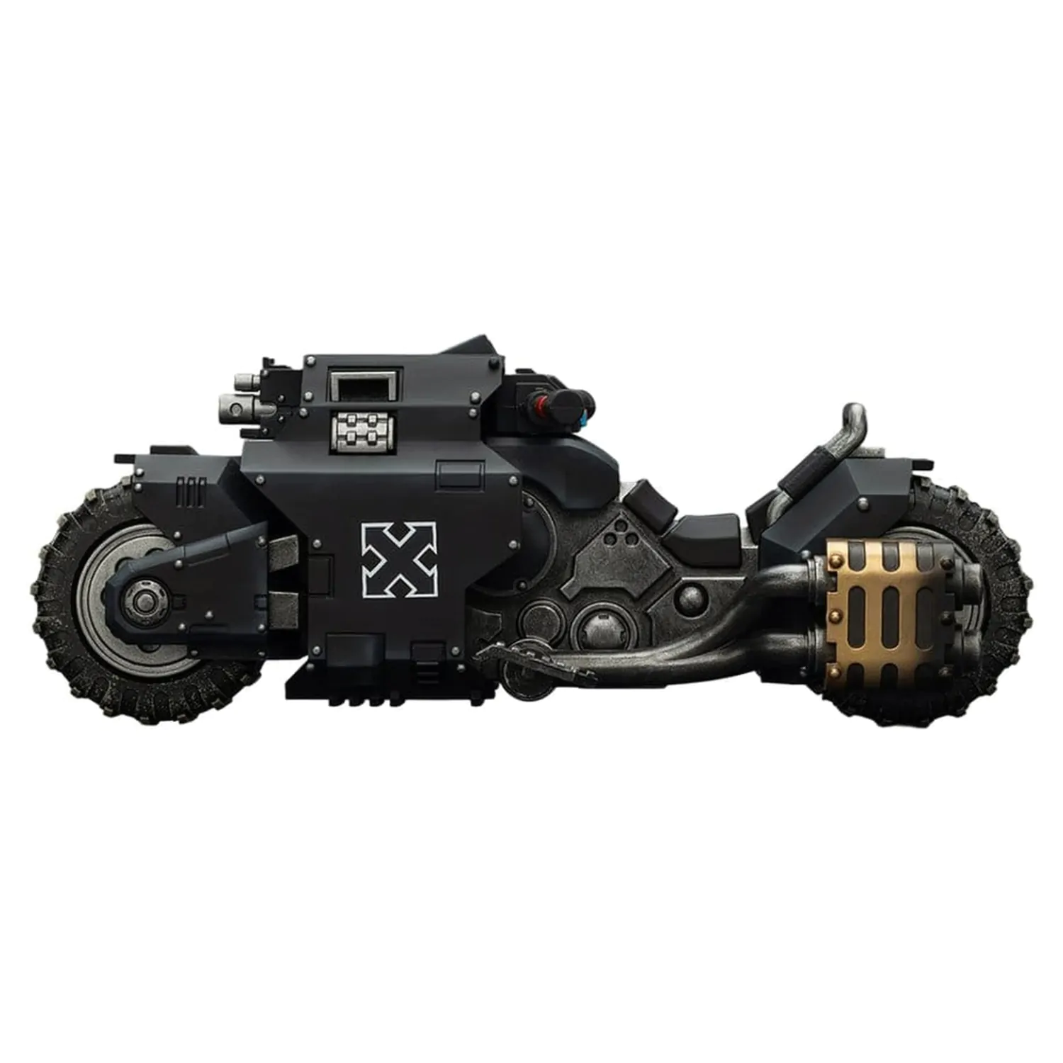 Warhammer 40,000 Raider-pattern Combat Bike Raven Guard mit Zwillings-Bolt-Gewehren 22 cm Produktfoto