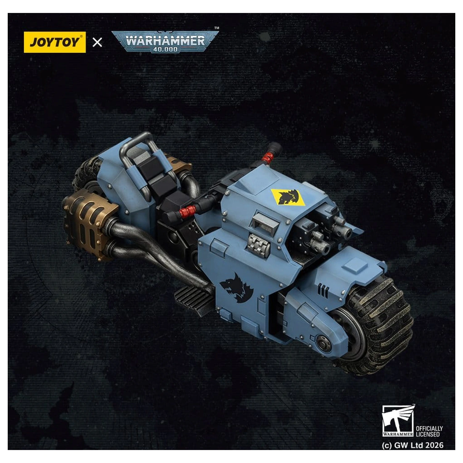 Warhammer 40,000 Raider-pattern Kampf-Bike Space Wolves mit Zwillings-Bolter-Gewehren 22 cm Produktfoto