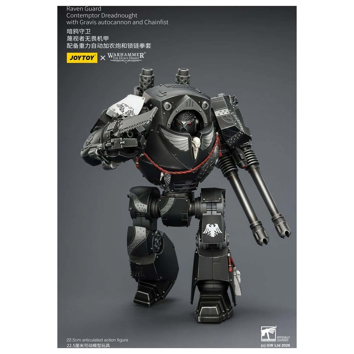 Warhammer 40,000 Actionfigur Raven Guard Contemptor Dreadnought 23 cm Produktfoto