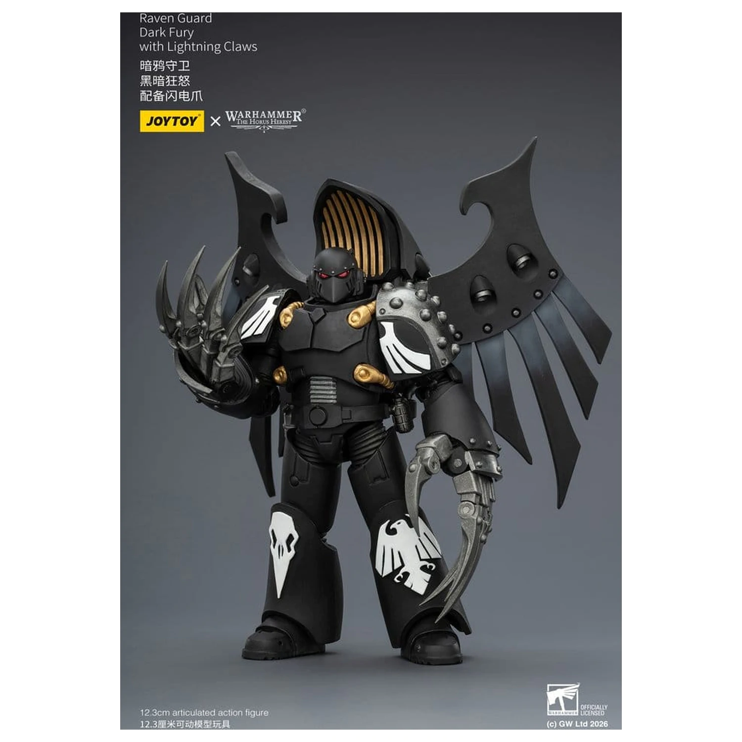 Warhammer 40,000 Actionfigur Raven Guard Dark Fury 12 cm Produktfoto