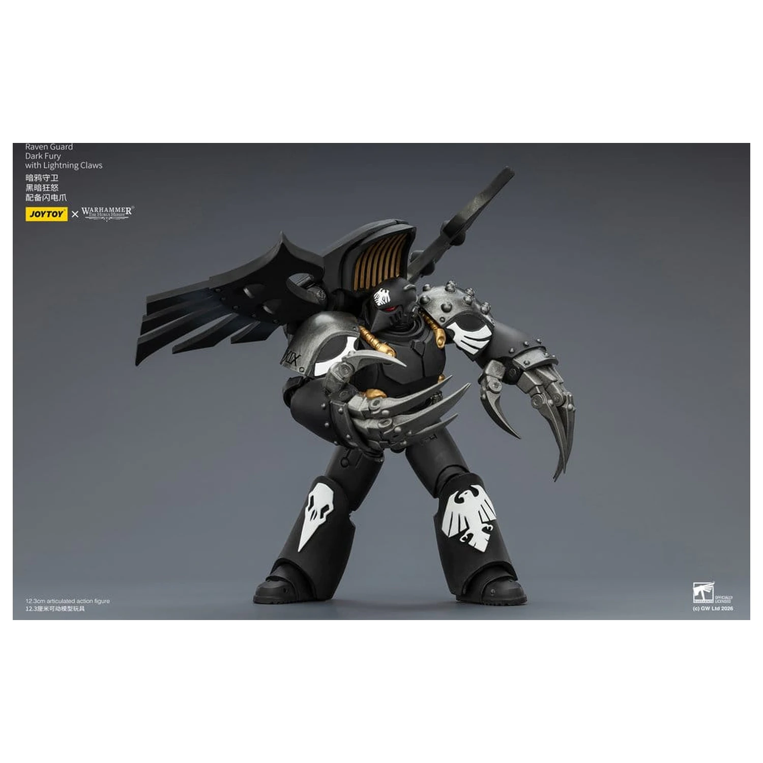 Warhammer 40,000 Actionfigur Raven Guard Dark Fury 12 cm Produktfoto