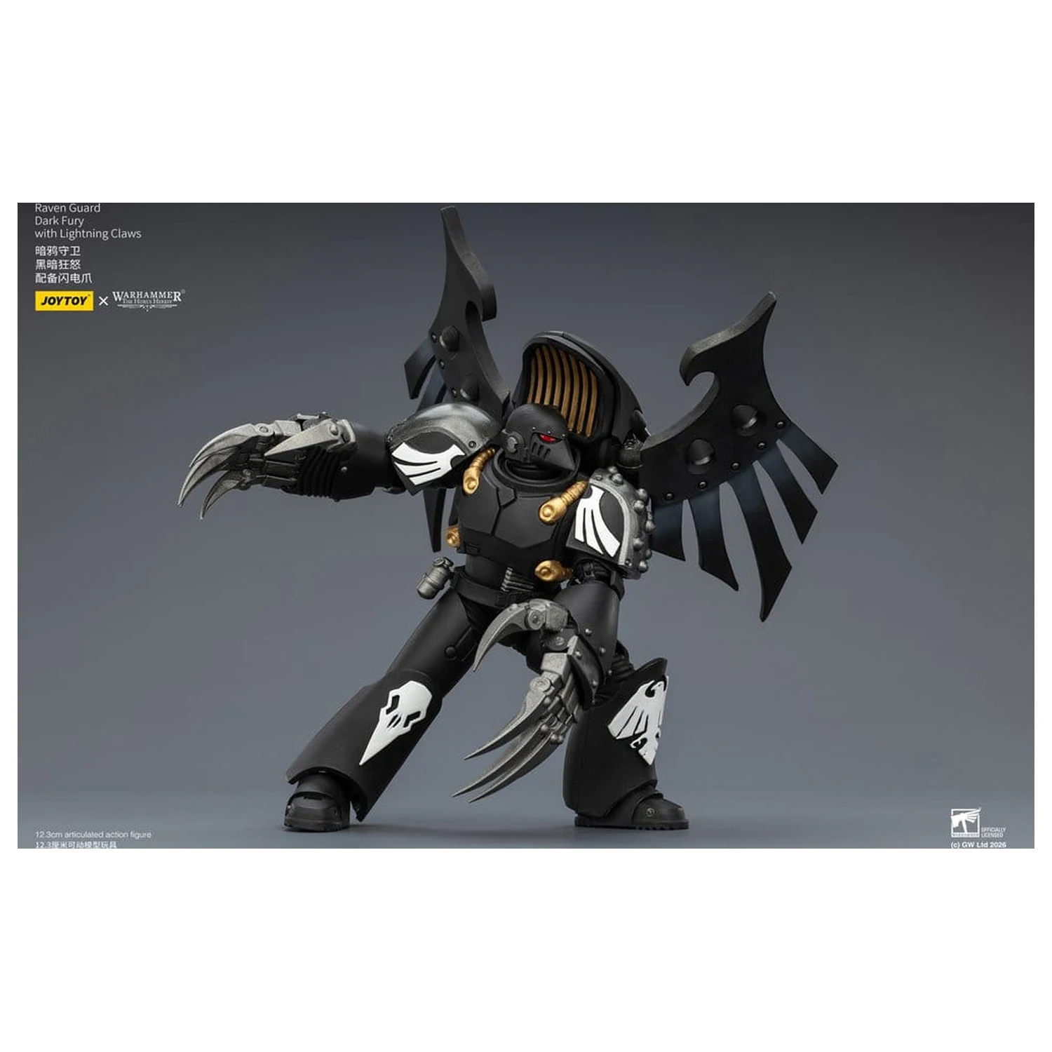 Warhammer 40,000 Actionfigur Raven Guard Dark Fury 12 cm Produktfoto