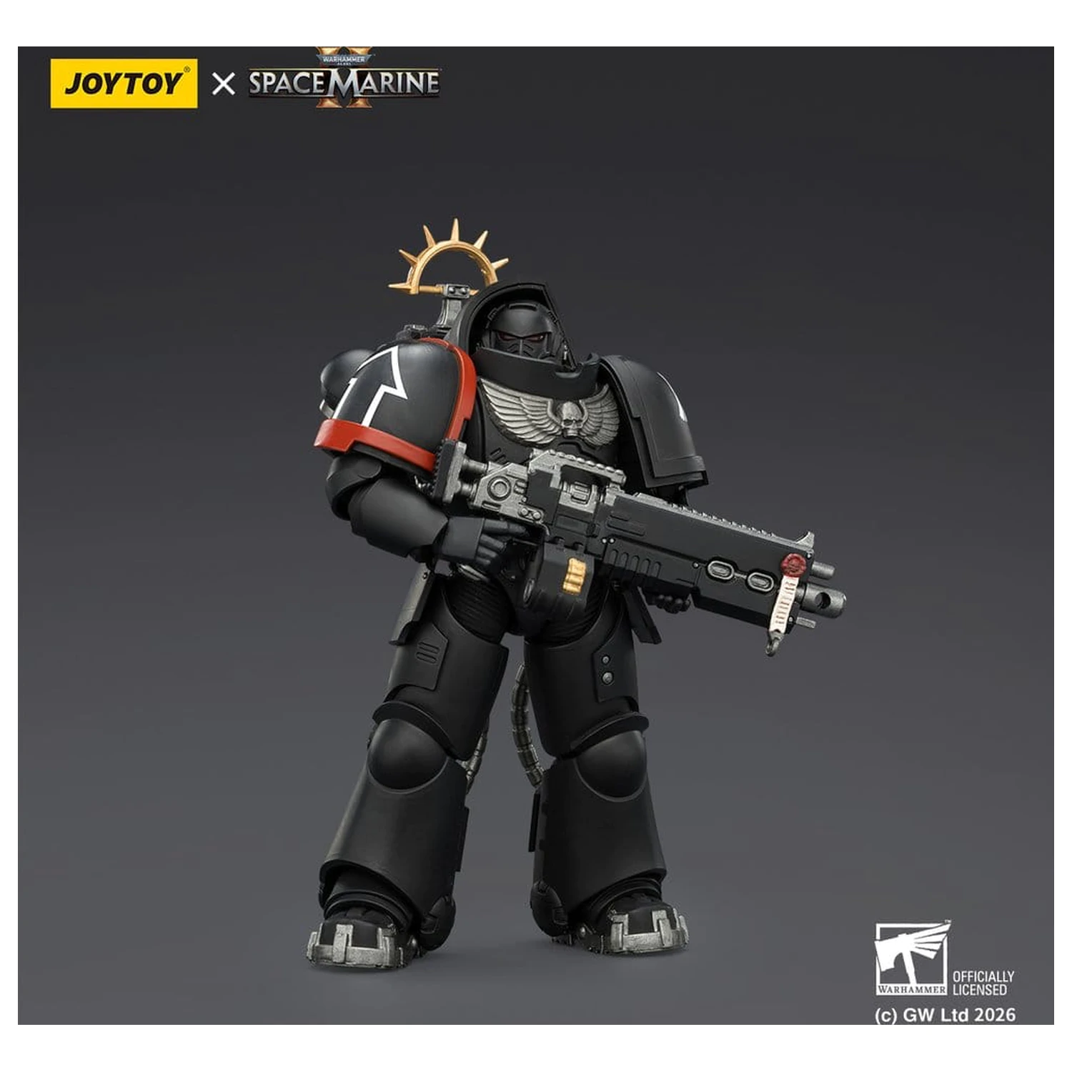 Warhammer 40,000 Actionfigur Raven Guard Heavy Intercessor 13 cm Produktfoto