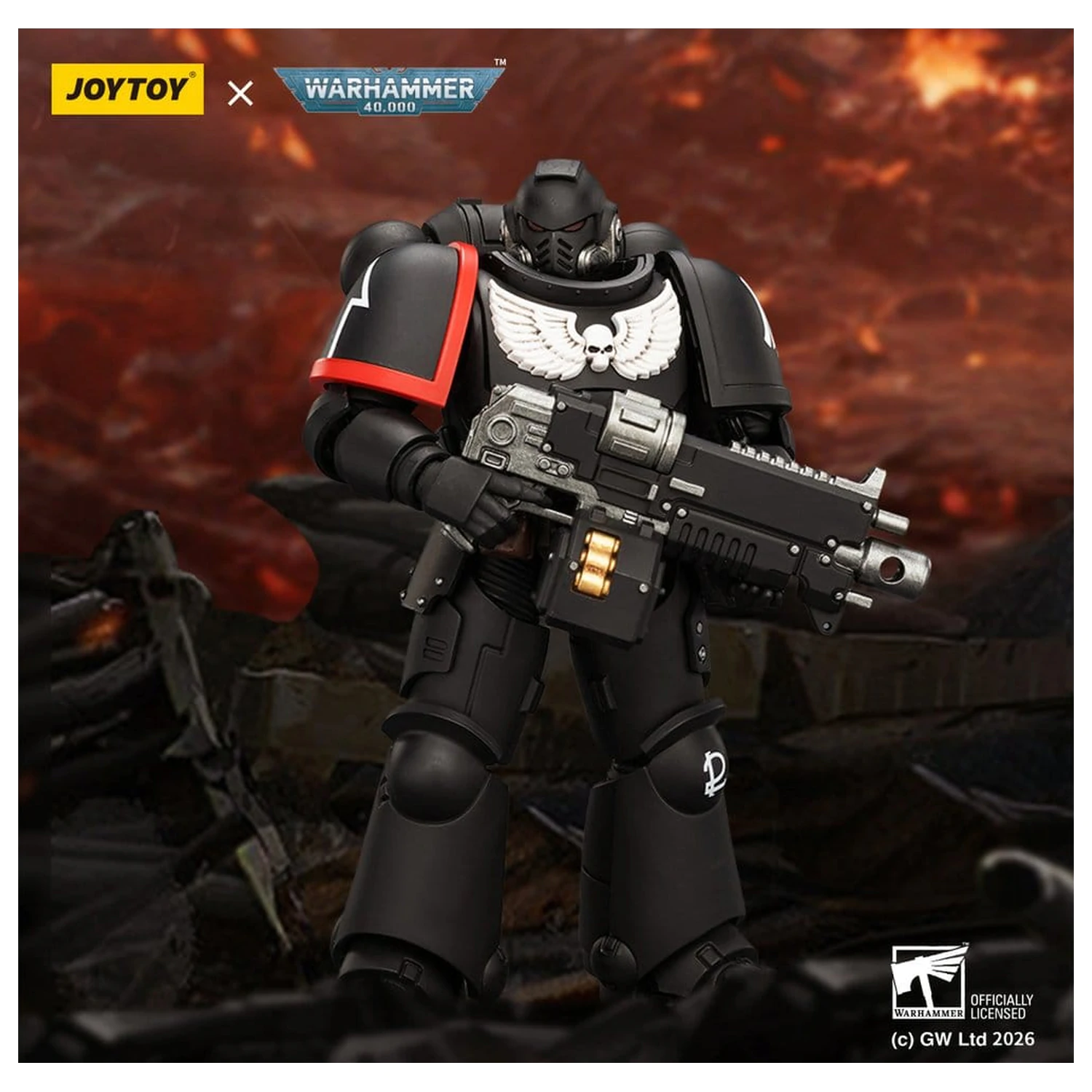 Warhammer 40,000 Actionfigur Raven Guard Intercessor 12 cm Produktfoto