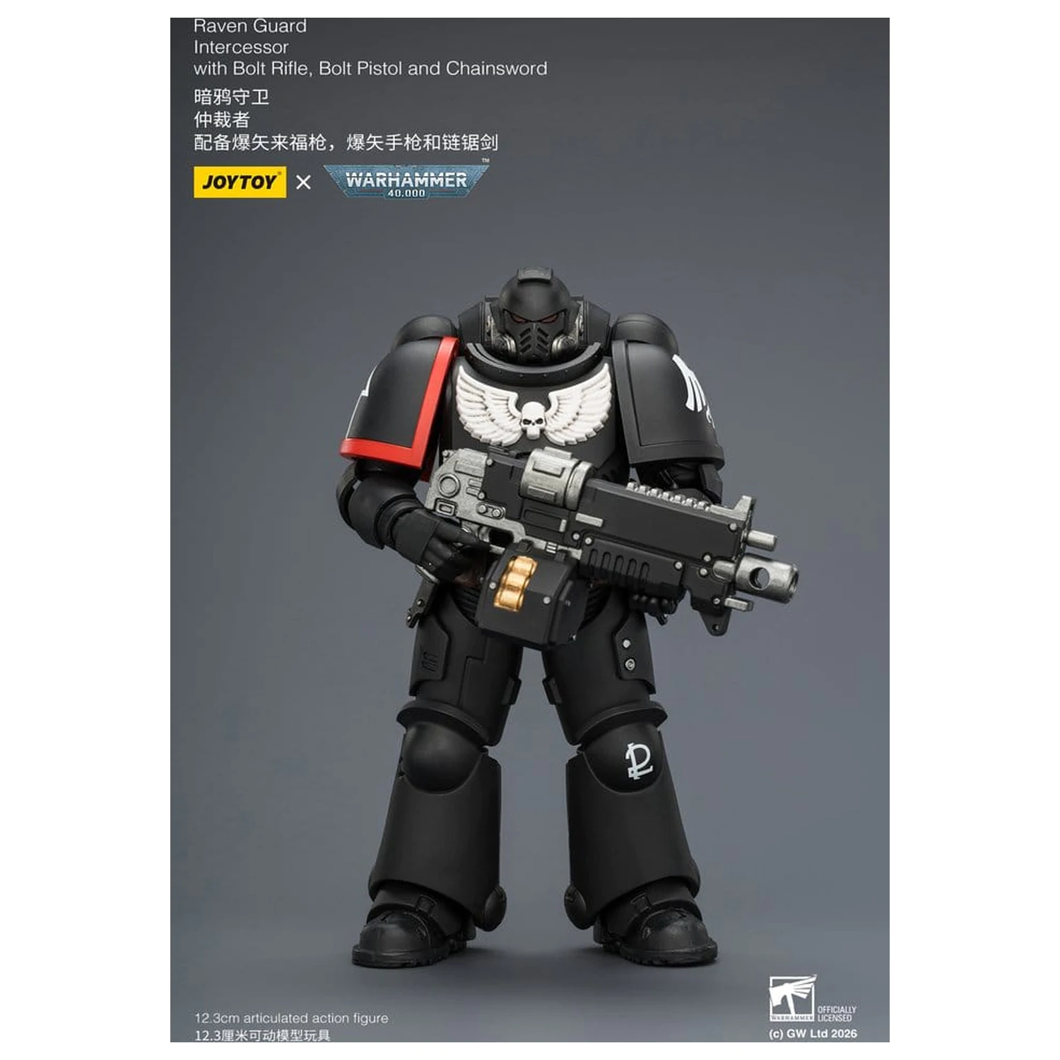 Warhammer 40,000 Actionfigur Raven Guard Intercessor 12 cm Produktfoto