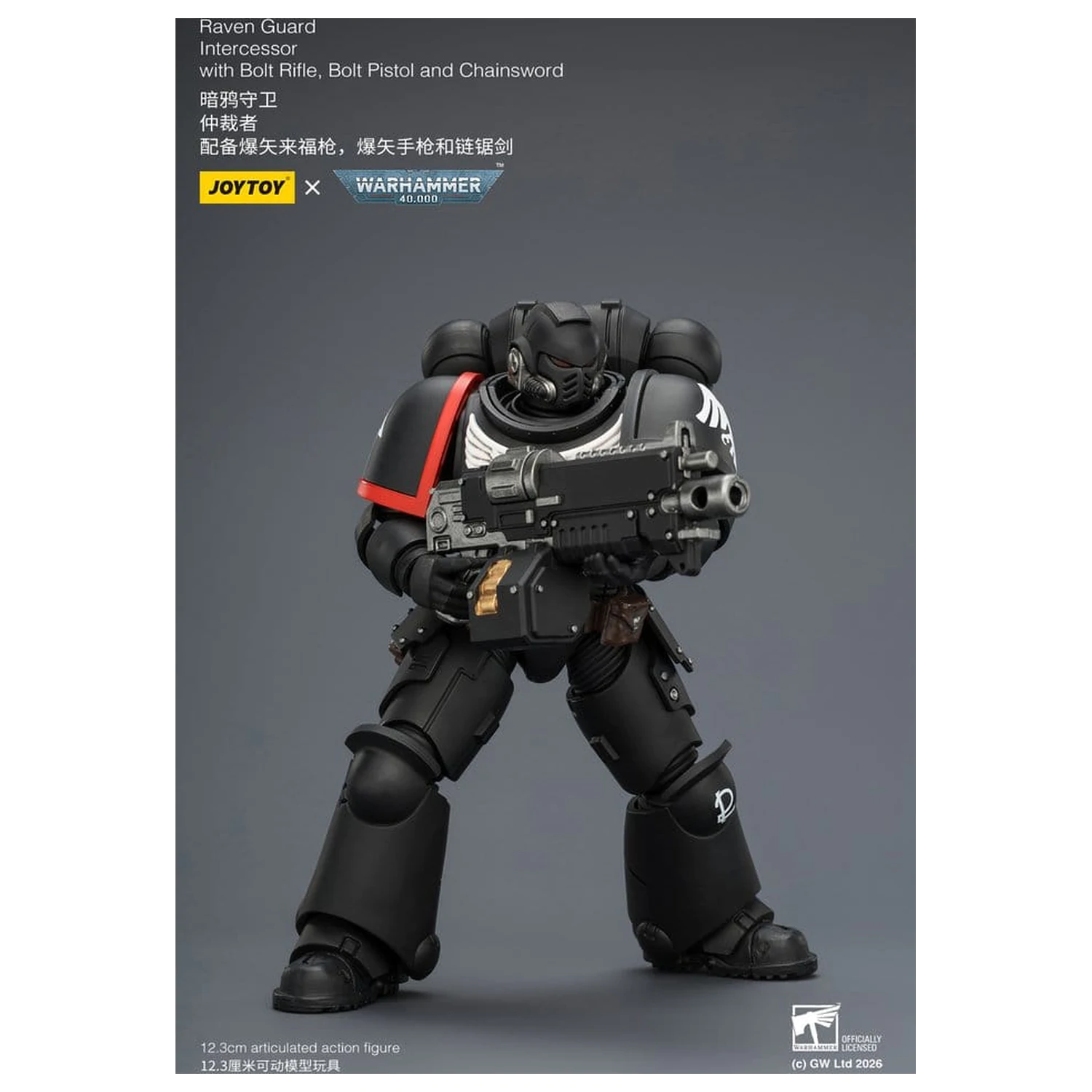 Warhammer 40,000 Actionfigur Raven Guard Intercessor 12 cm Produktfoto