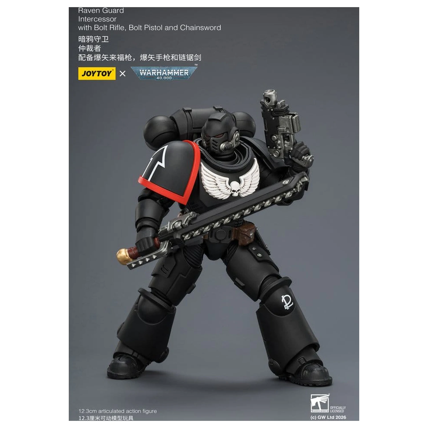 Warhammer 40,000 Actionfigur Raven Guard Intercessor 12 cm Produktfoto