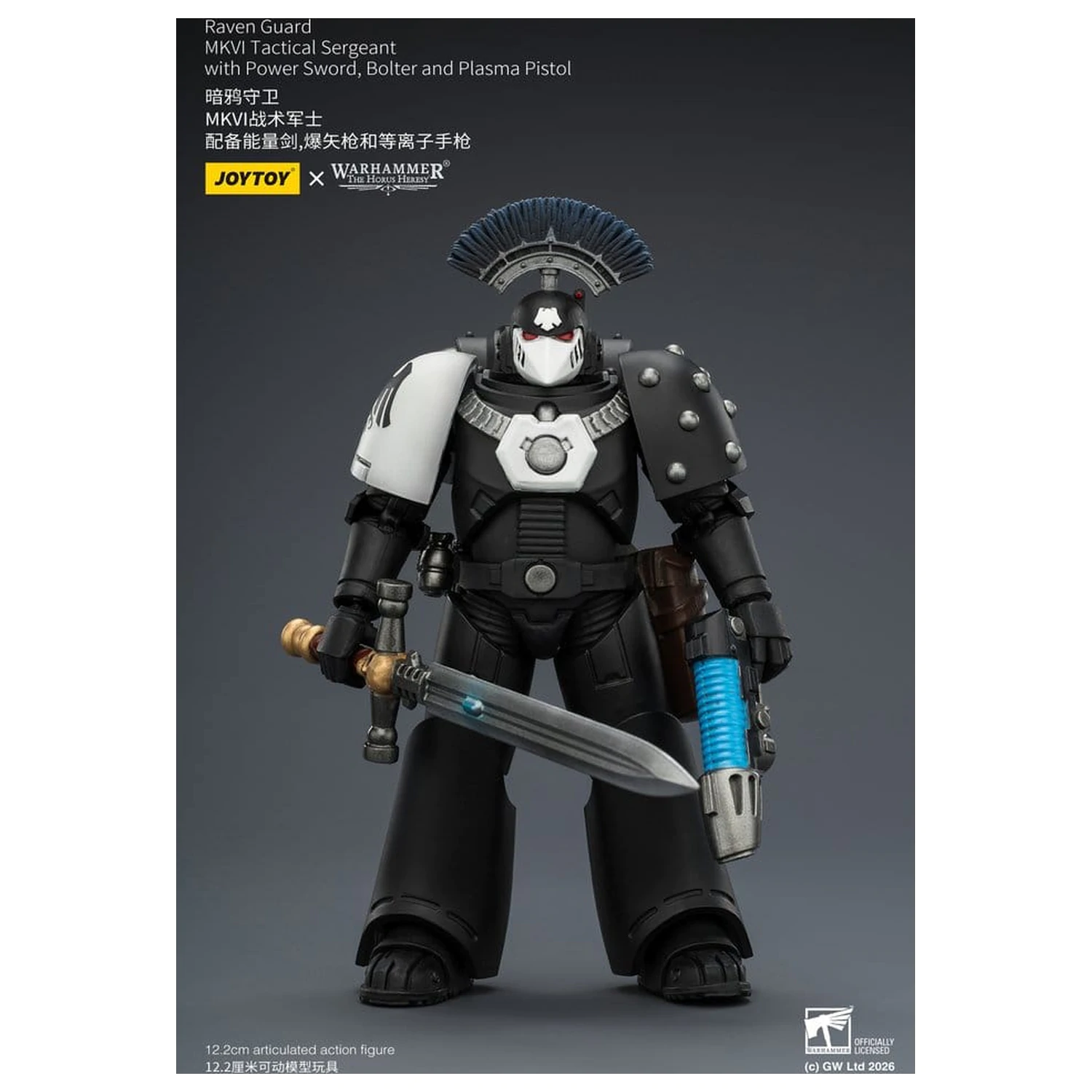 Warhammer 40,000 Action Figur Raven Guard MkVI Tactical Sergeant 12 cm Produktfoto