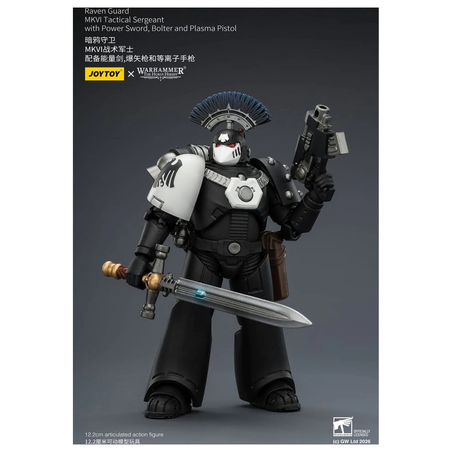 Warhammer 40,000 Action Figur Raven Guard MkVI Tactical Sergeant 12 cm Produktfoto