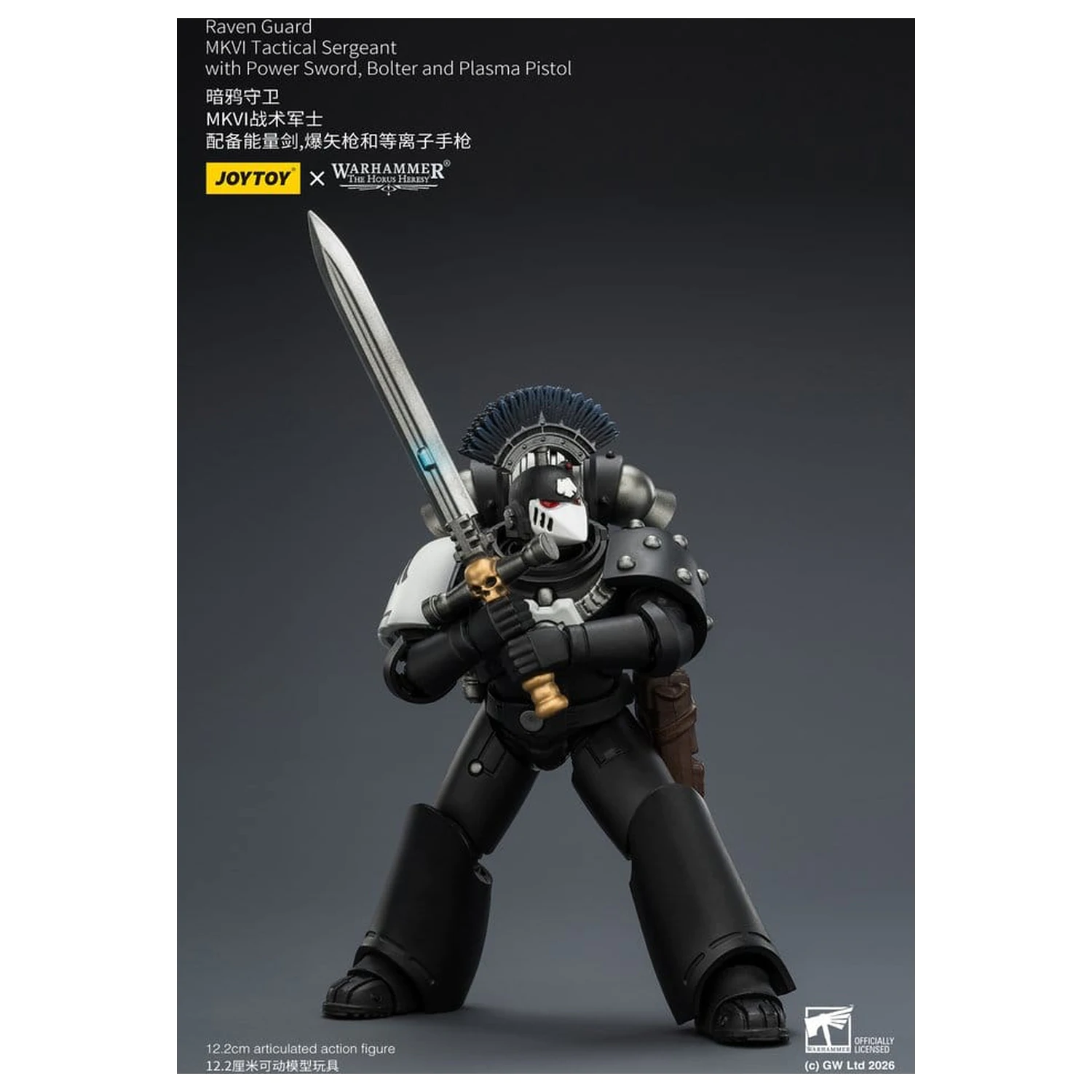 Warhammer 40,000 Action Figur Raven Guard MkVI Tactical Sergeant 12 cm Produktfoto