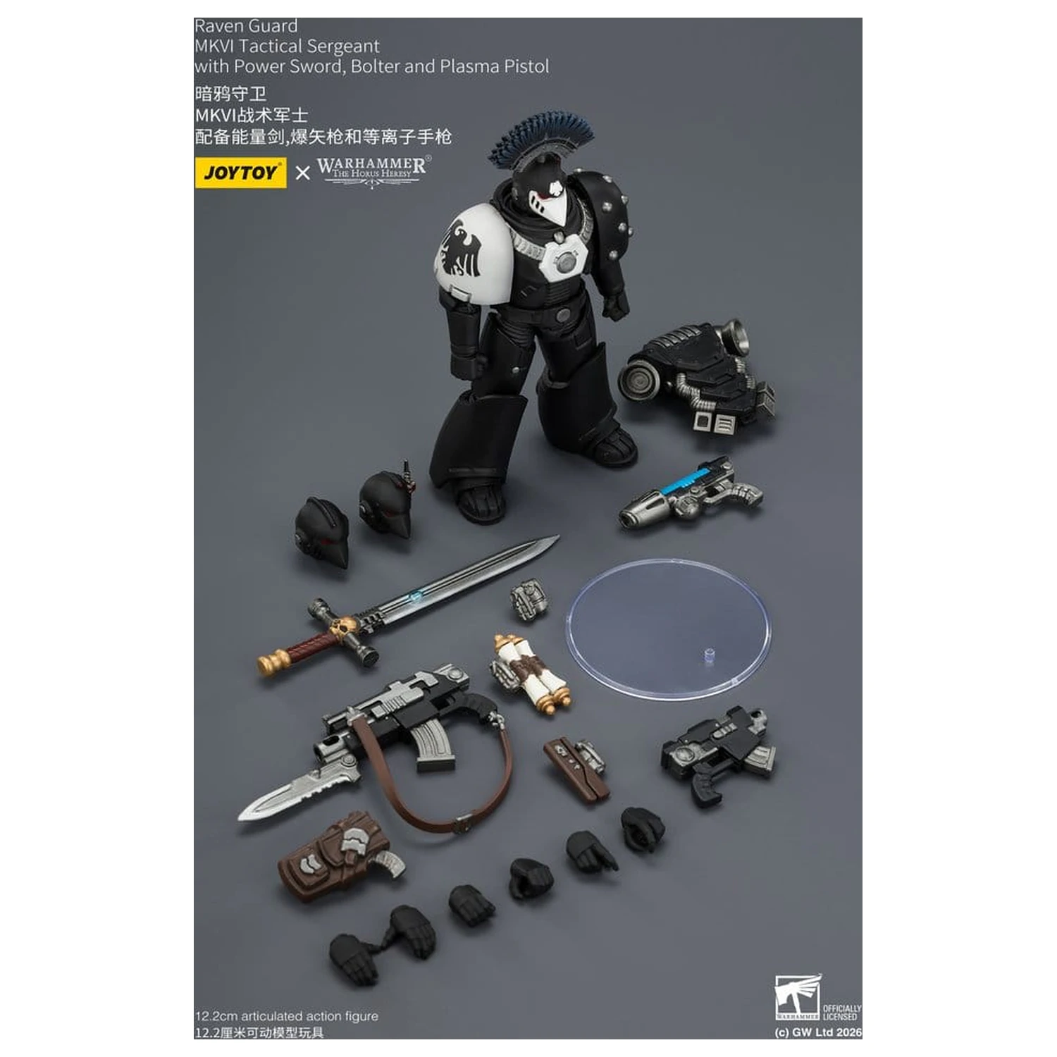 Warhammer 40,000 Action Figur Raven Guard MkVI Tactical Sergeant 12 cm Produktfoto