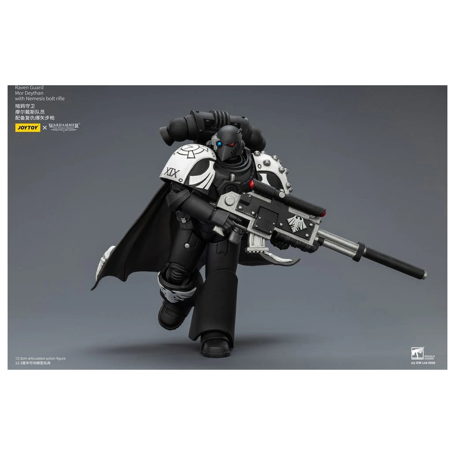 Warhammer 40.000 Actionfigur Raven Guard Mor Deythan 12 cm Produktfoto