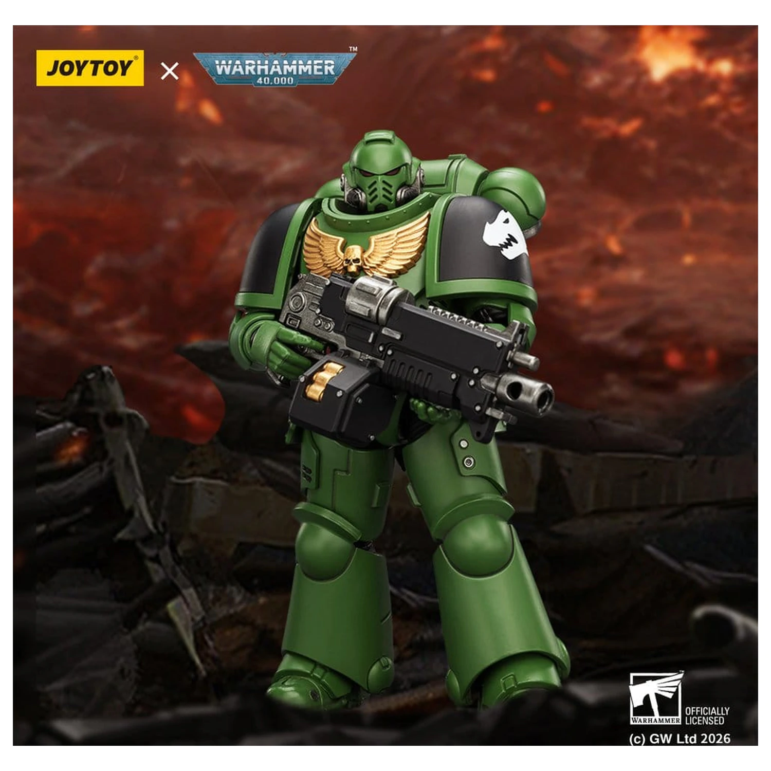 Warhammer 40,000 Actionfigur Salamanders Intercessor 12 cm Produktfoto
