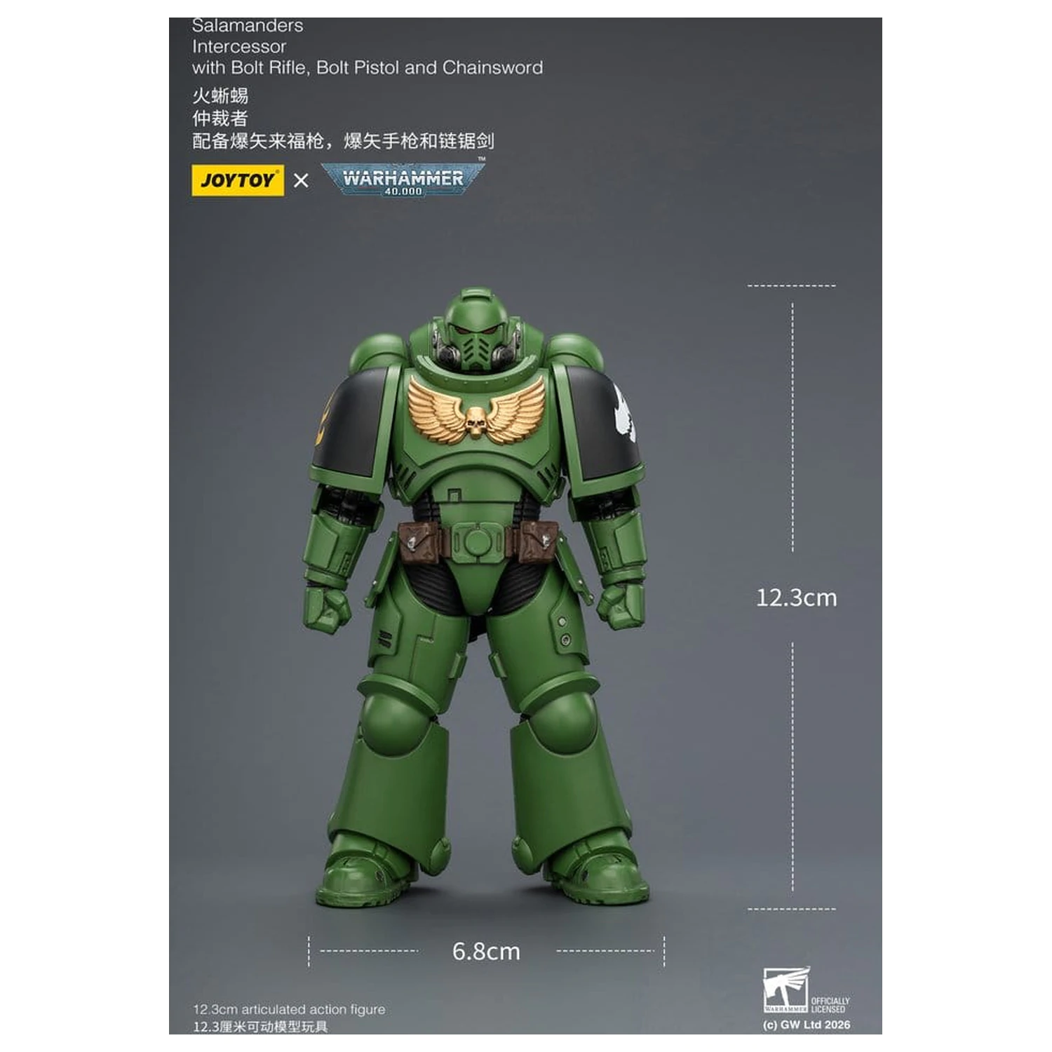 Warhammer 40,000 Actionfigur Salamanders Intercessor 12 cm Produktfoto