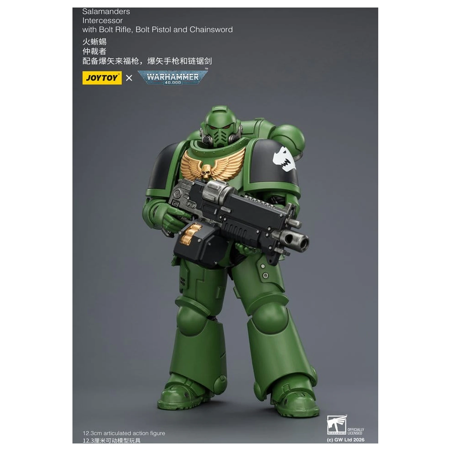 Warhammer 40,000 Actionfigur Salamanders Intercessor 12 cm Produktfoto