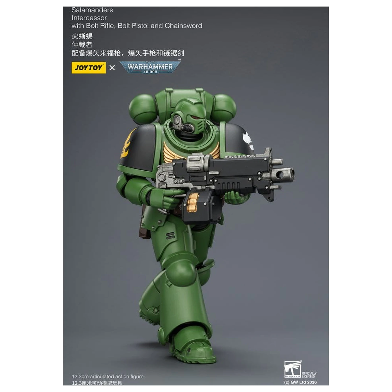Warhammer 40,000 Actionfigur Salamanders Intercessor 12 cm Produktfoto