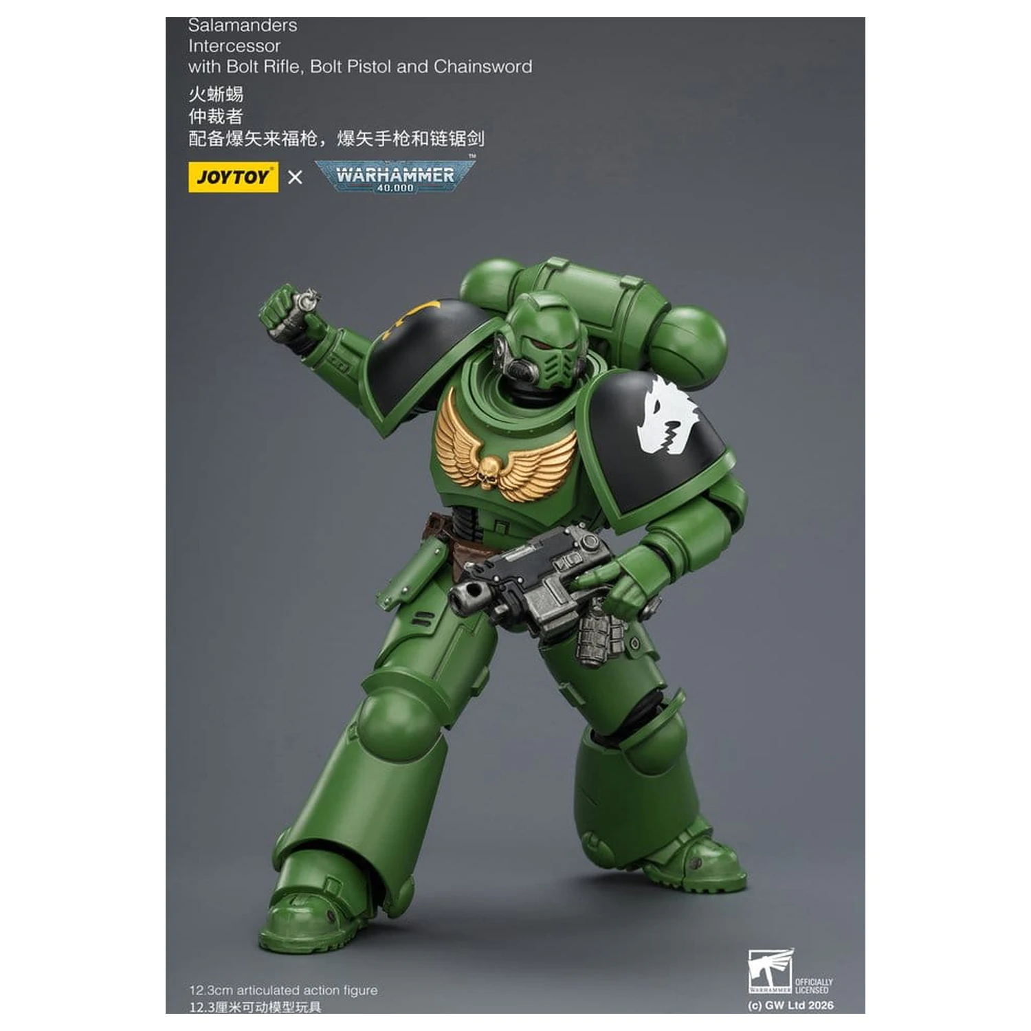 Warhammer 40,000 Actionfigur Salamanders Intercessor 12 cm Produktfoto