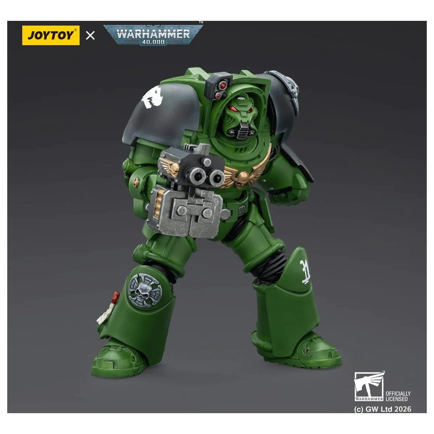 Warhammer 40,000 Actionfigur Salamanders Terminator 2 mit Power Fist and Storm Bolter 14 cm Produktfoto