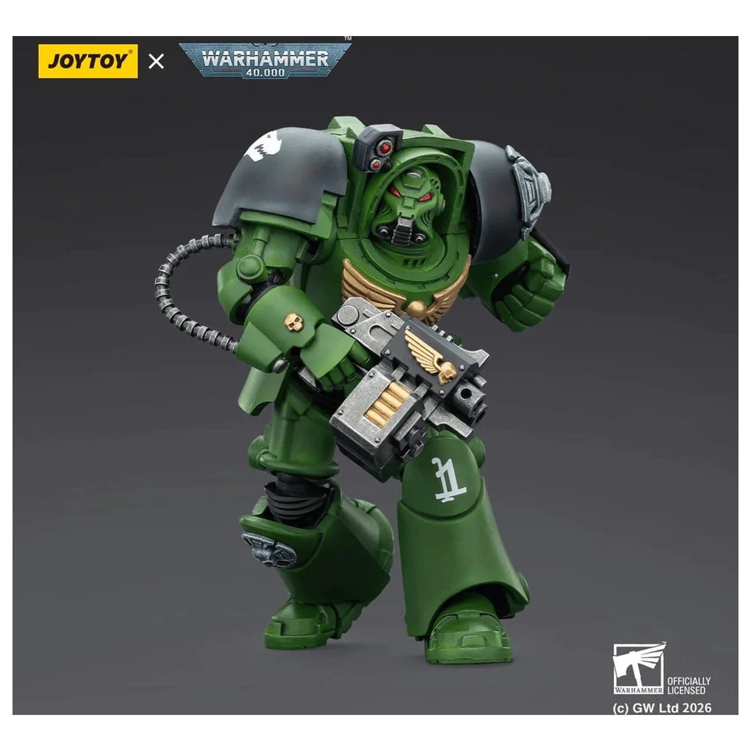 Warhammer 40,000 Actionfigur Salamanders Terminator 2 mit Power Fist and Storm Bolter 14 cm Produktfoto
