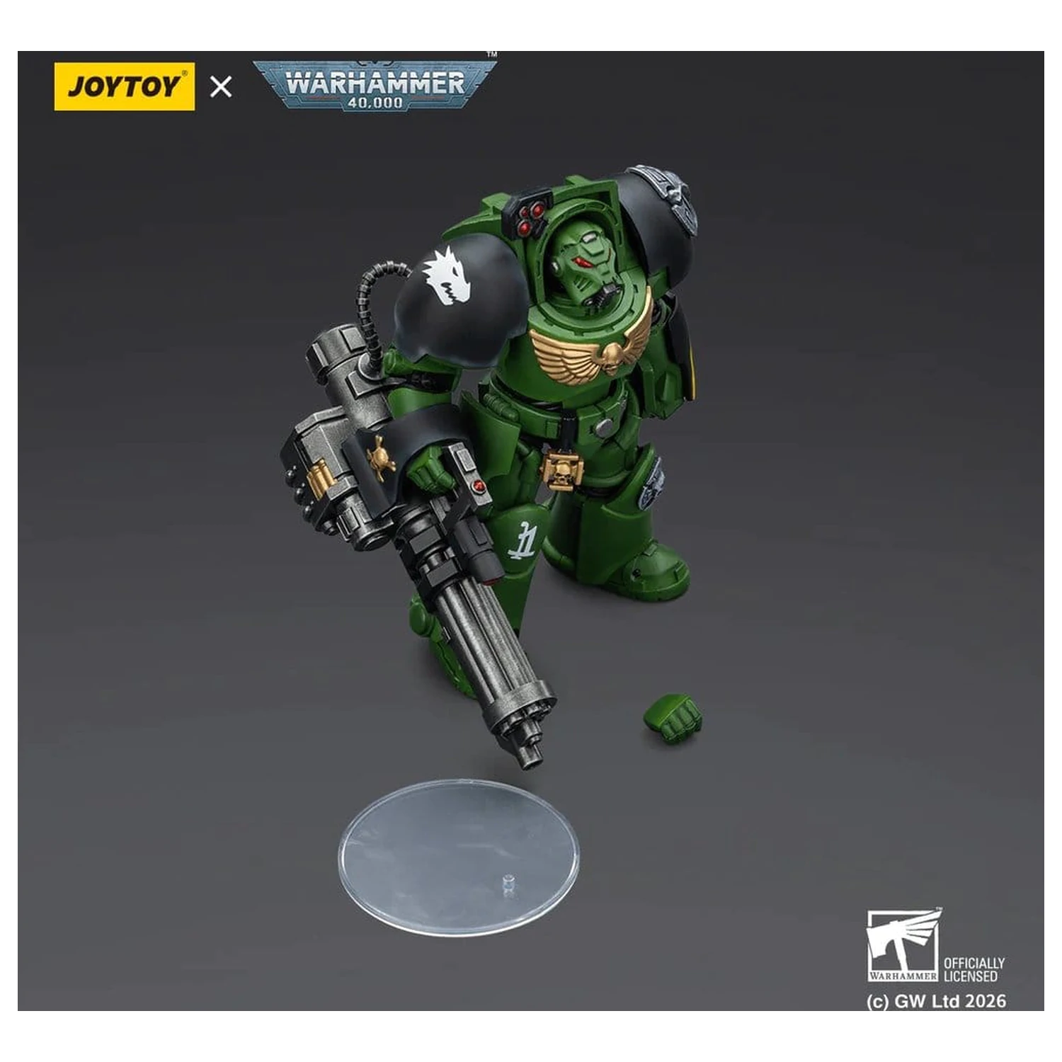 Warhammer 40,000 Actionfigur Salamanders Terminator 3 mit Power Fist und Assault Cannon 14 cm Produktfoto