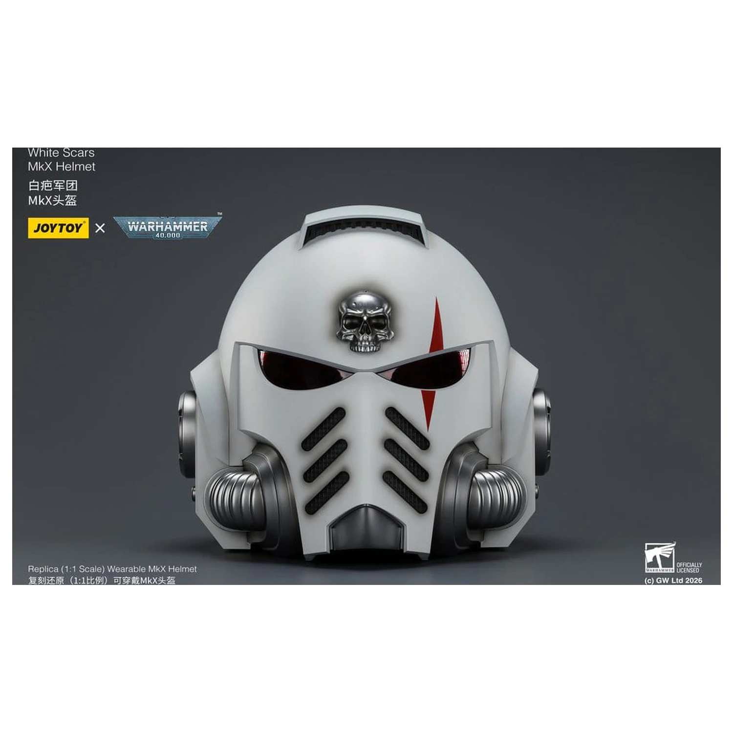 Warhammer 40,000 Helm White Scars MkX 30 cm Produktfoto