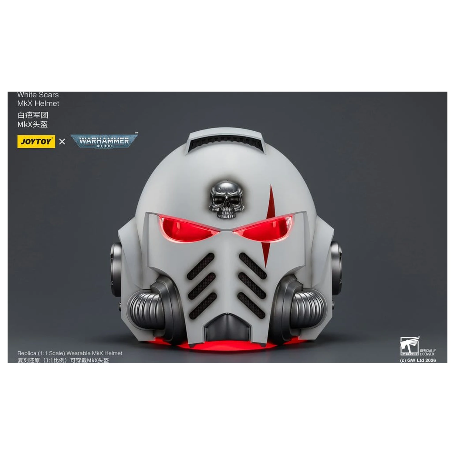 Warhammer 40,000 Helm White Scars MkX 30 cm Produktfoto