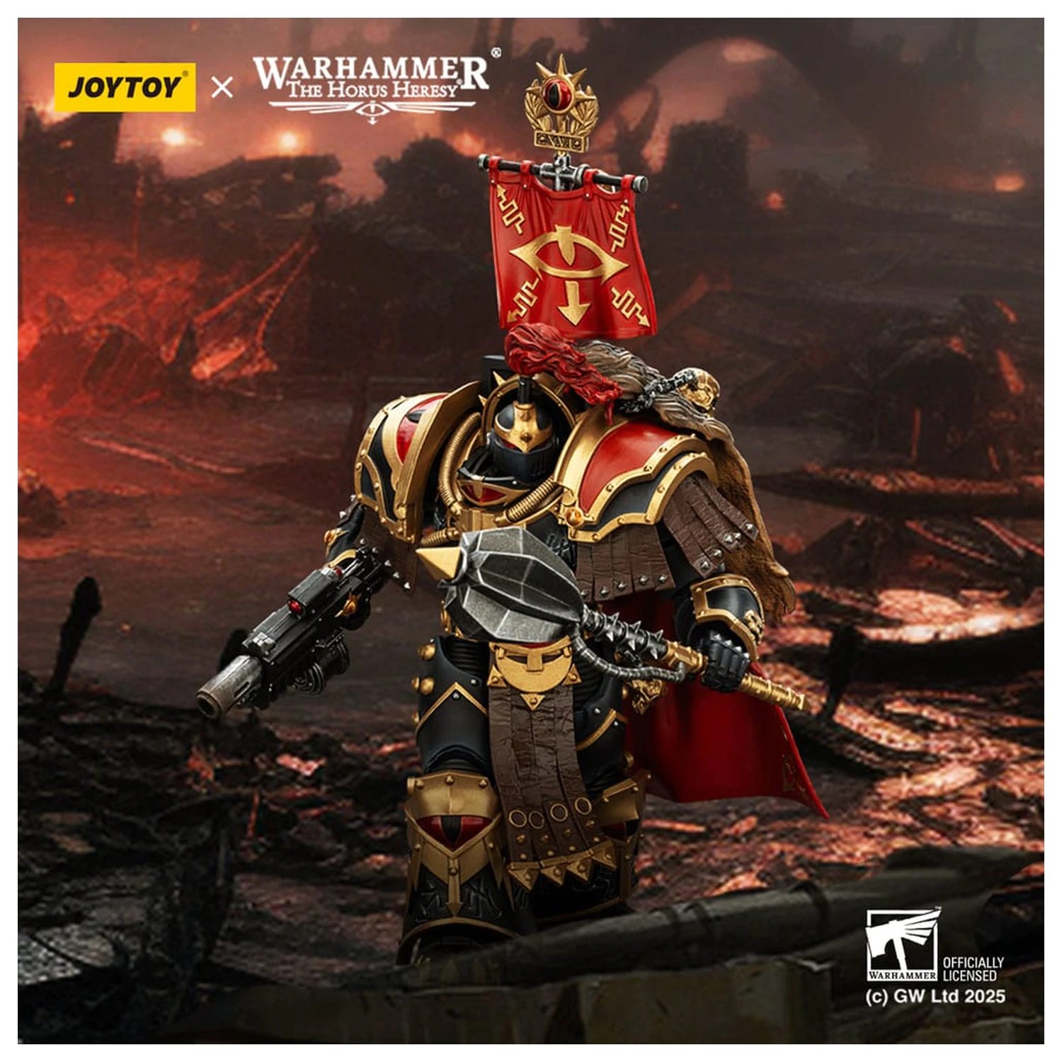 Warhammer 40,000: Sons of Horus Action Figur Legion Cataphractii Praetor mit Combi-Melta und Power Maul 14 cm Produktfoto