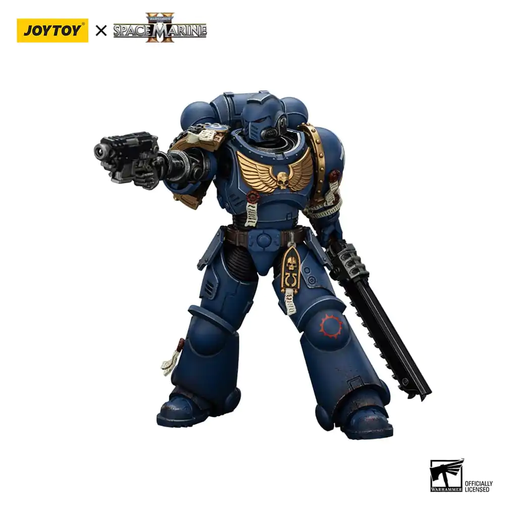 Warhammer 40.000: Space Marine 2 Actionfigur Ultramarines Brother Chairon Collectors Edition 13 cm Produktfoto